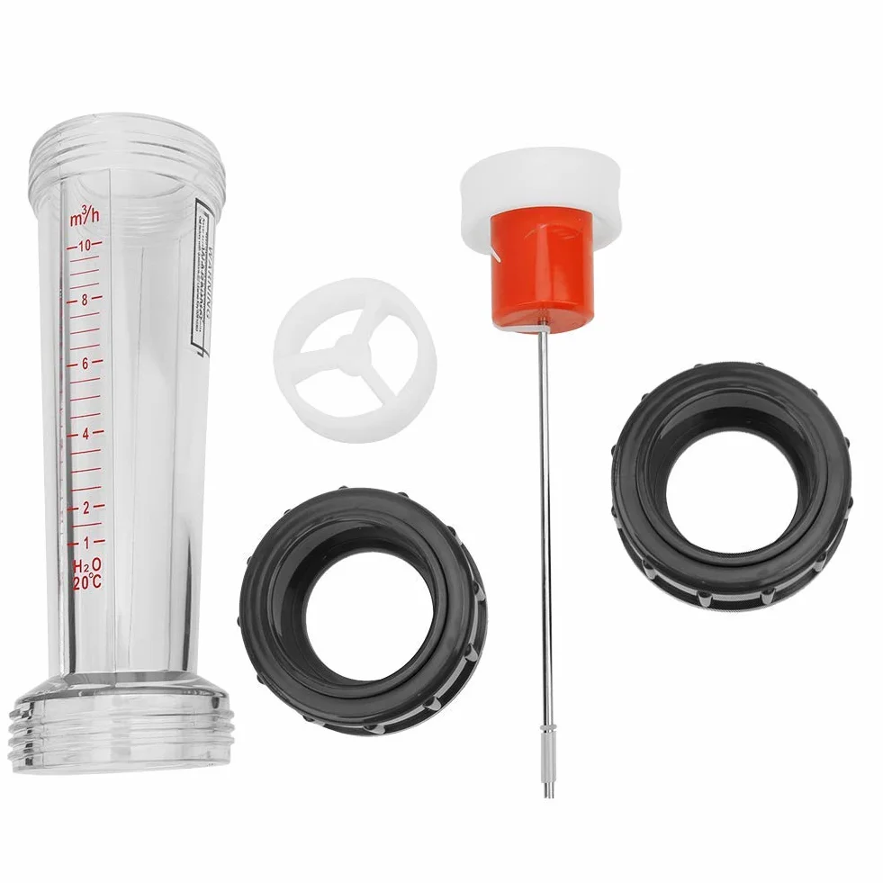 Medidor de Flujo de Agua LZS-50 1-10m³/H Rotómetro Tubo de Plástico