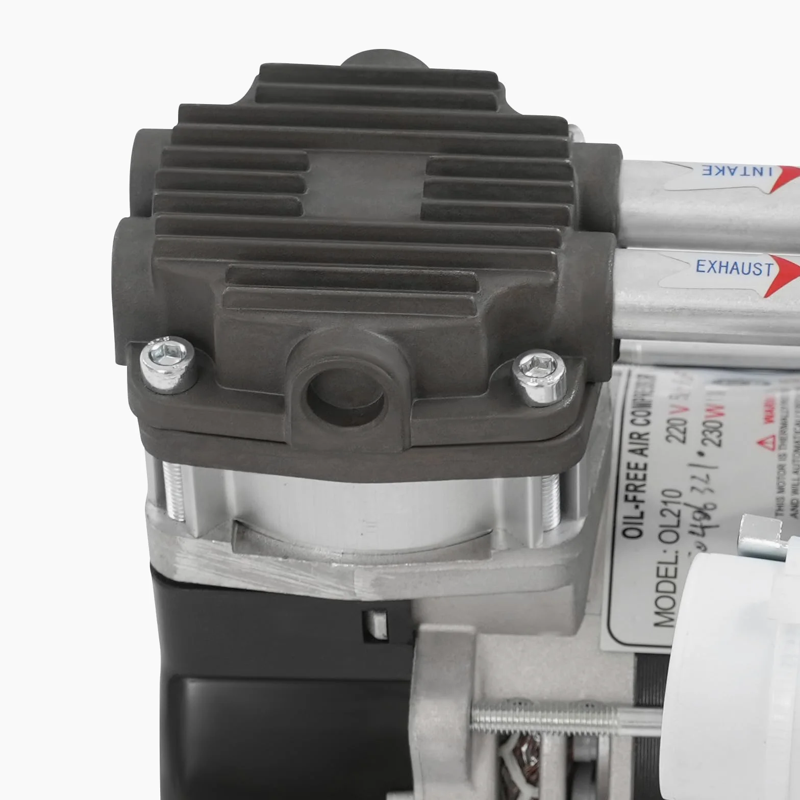 Bomba de vacío de laboratorio, 230 W, sin aceite, con filtro de aire, 1400 rpm, para trabajos de pintura, reparaciones de aire acondicionado, refrigeradores