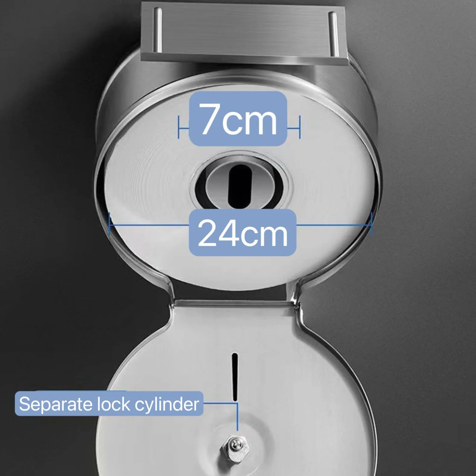 Dispensador de toallas de papel de acero inoxidable para montaje en pared