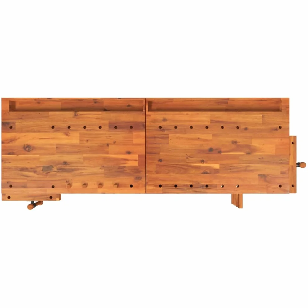 vidaXL Banco de Trabajo con Estante Mesa de Trabajo Organizador para Taller con Almacenaje Cajones y Tornillos Banco Madera 192x62x83 cm