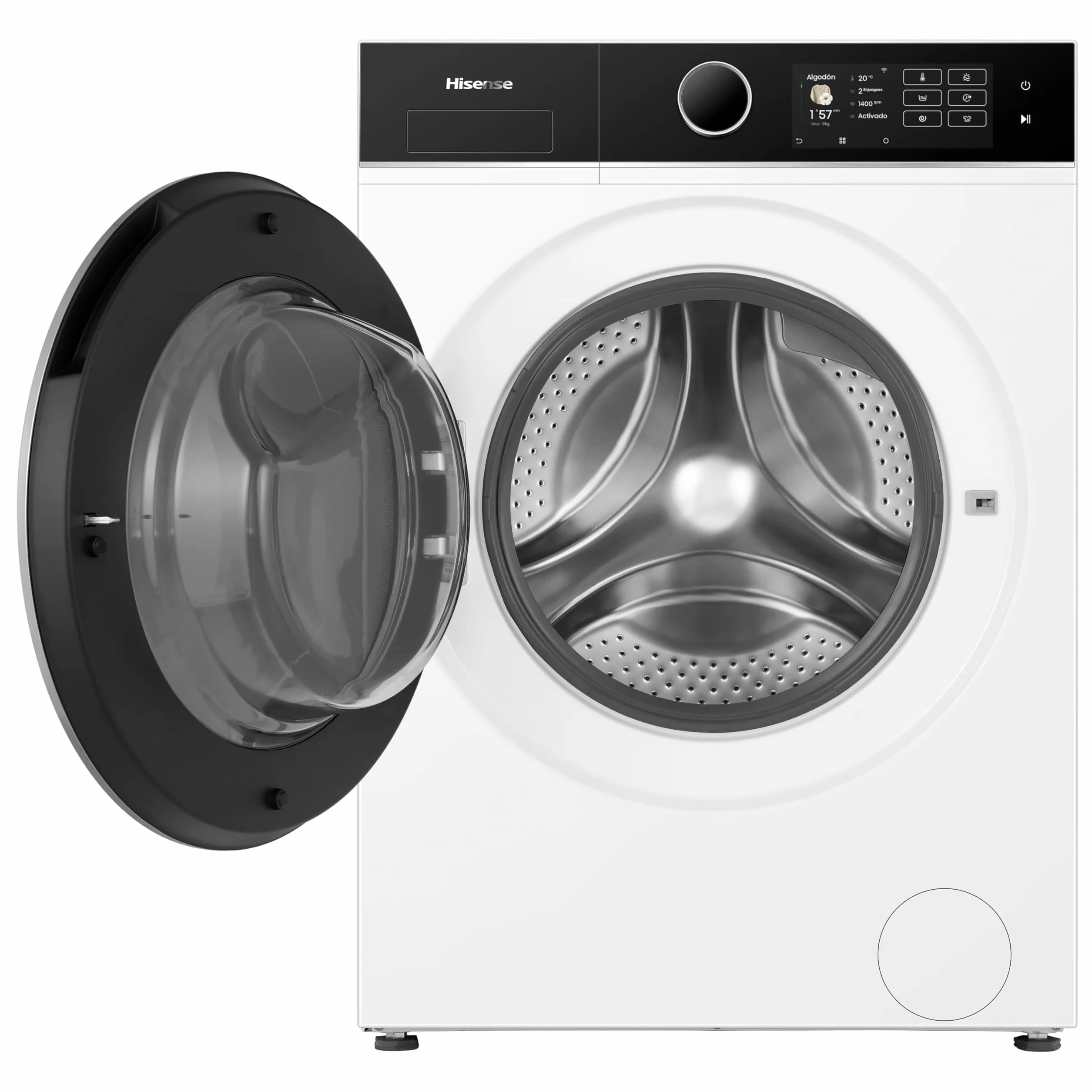 Hisense Lavadora 9 Kg 1400 rpm Clase A-10% Fondo Reducido 47cm Blanco
