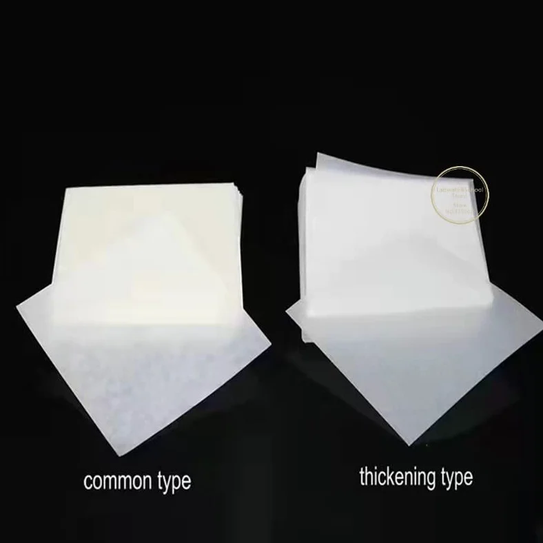 2 Paquetes (1000 uds) de Papel de pesaje, Papel de Sulfato Liso Cuadrado, pergamino Vegetal for Laboratorio (Size : 200x200mm)