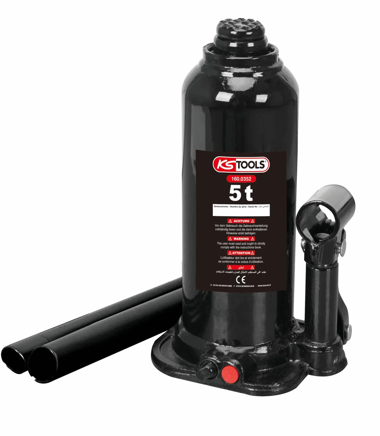 KS Tools Gato hidraulico de botella 5 t