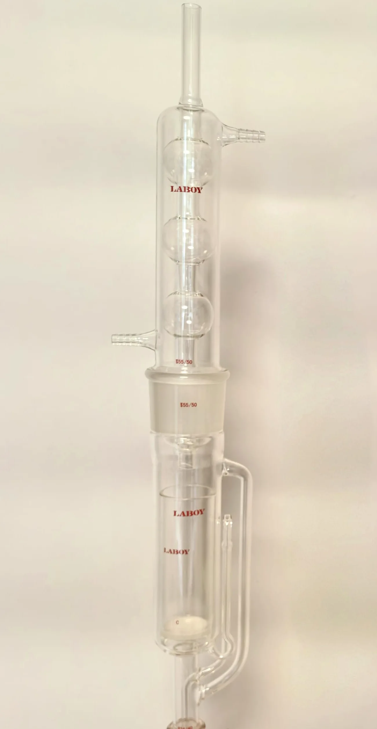 Laboy - Juego de accesorios de extracción de esoxhlet de vidrio con tubo de extracción de soxhlet, condensador Allihn y dedal de extracción