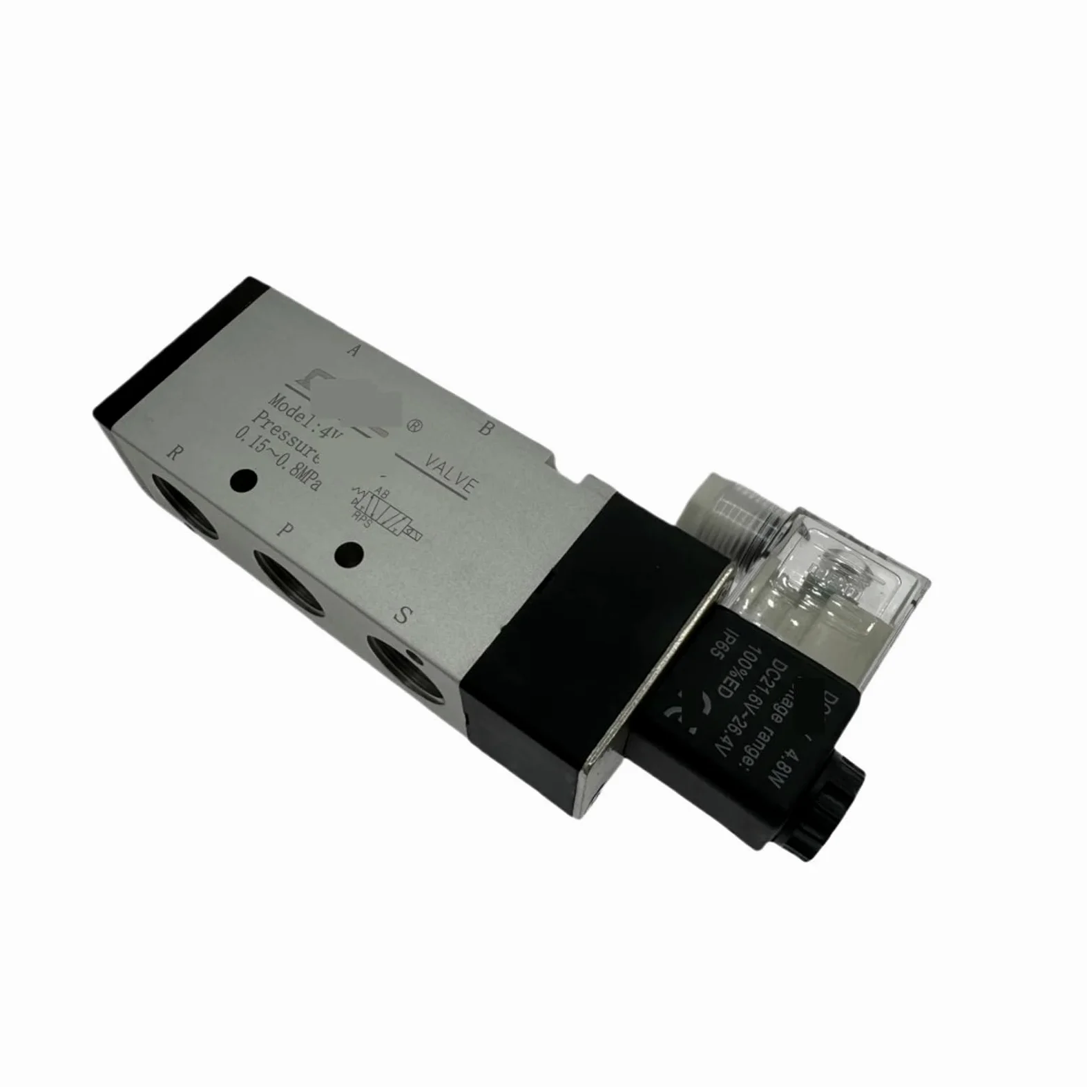 válvula solenoide neumática Electroválvula neumática 5/2 vías 1/2" 4v410-15 4V310-10 4V310-08(4V410-15,DC12V)