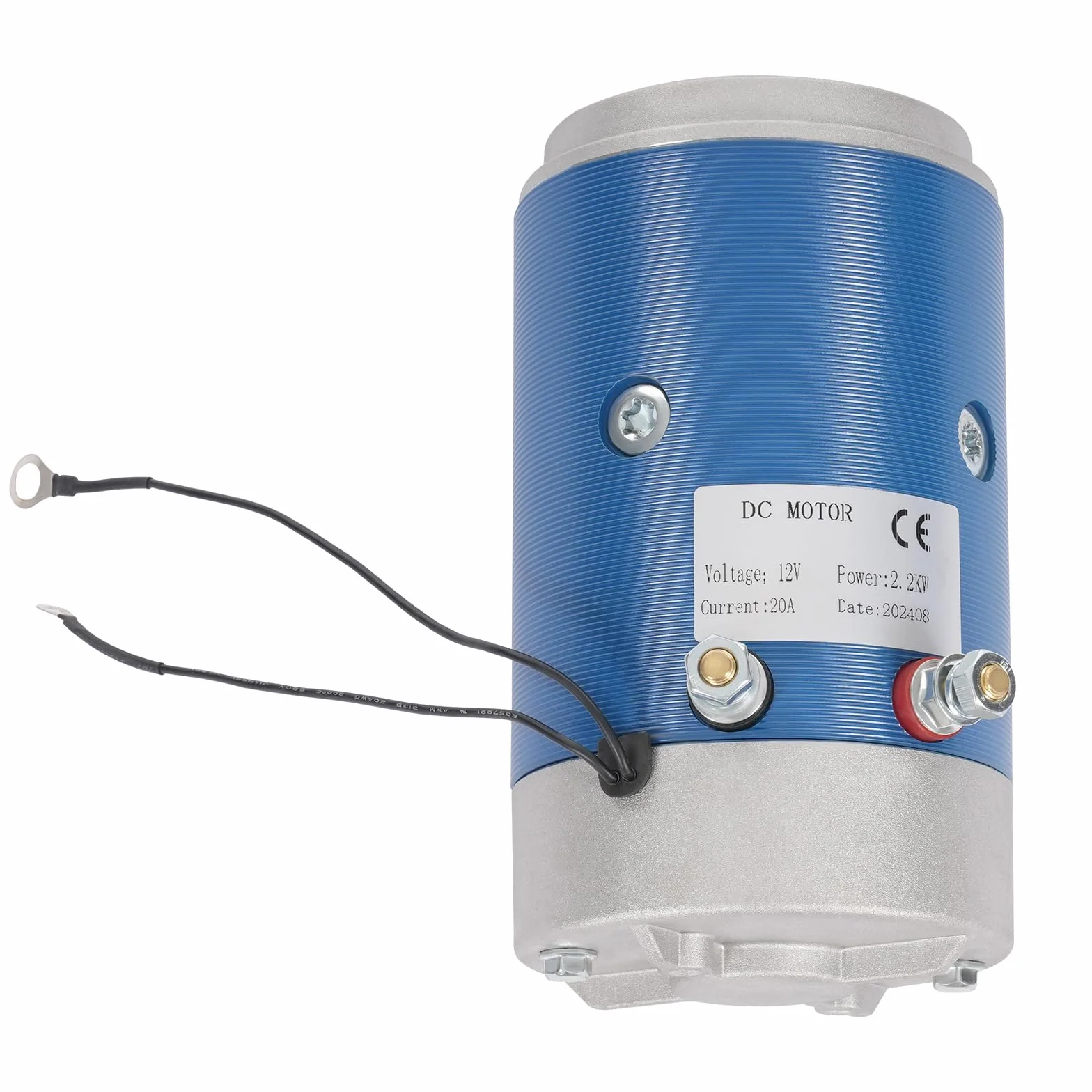 Motor de engranaje de 12/24 V CC, 2,2 kW, azul para conversión de vehículos, modificación de coche, carretilla elevadora, unidades hidráulicas, bajo nivel de ruido (12 V)