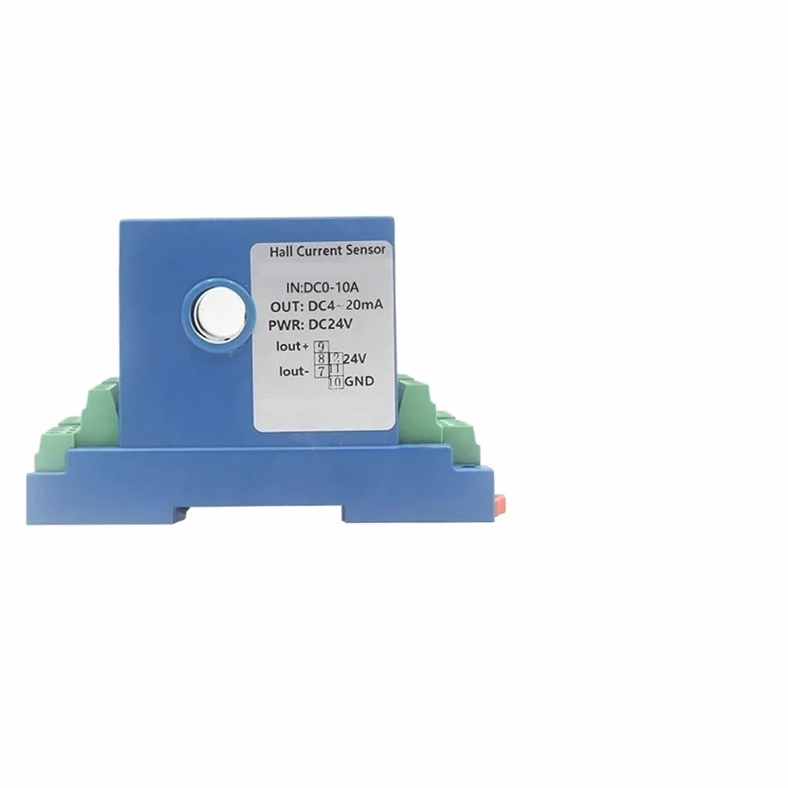 DC 5a 10a 20a 100a 4-20ma Salida Efecto Hall transductor de Corriente transmisor de Corriente Sensor de señal de Salida analógica(DC 0-10A,8MM Aperture_DC12V)