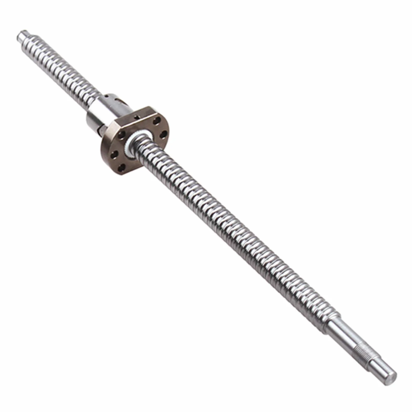SFU1605 Husillo de bolas de 1200 mm, tornillo de potencia de acero inoxidable con soporte BK12/BF12, carcasa de tuerca DSG16H y juego de embrague CNC