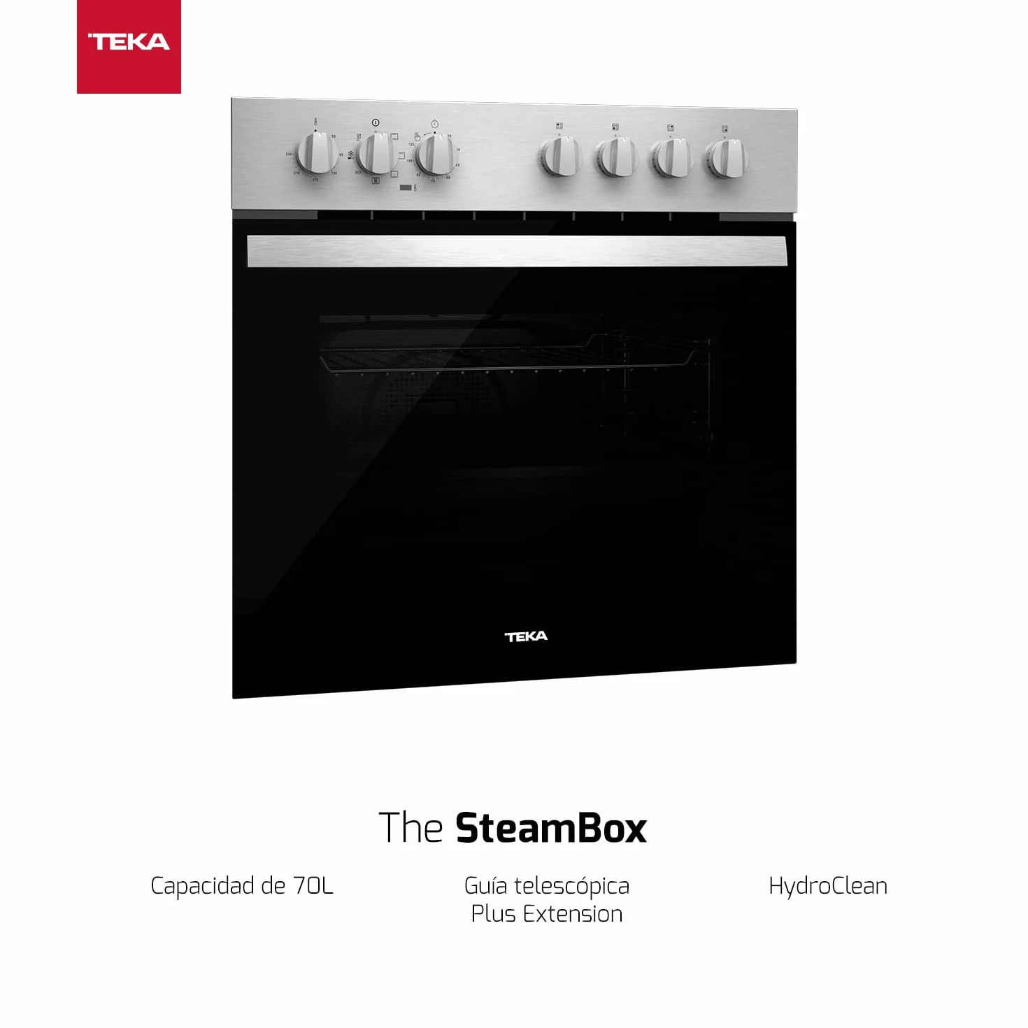 TEKA Horno Multifunción 60 cm HydroClean ECO 8 Funciones Eficiencia A+ HBE 615 ME
