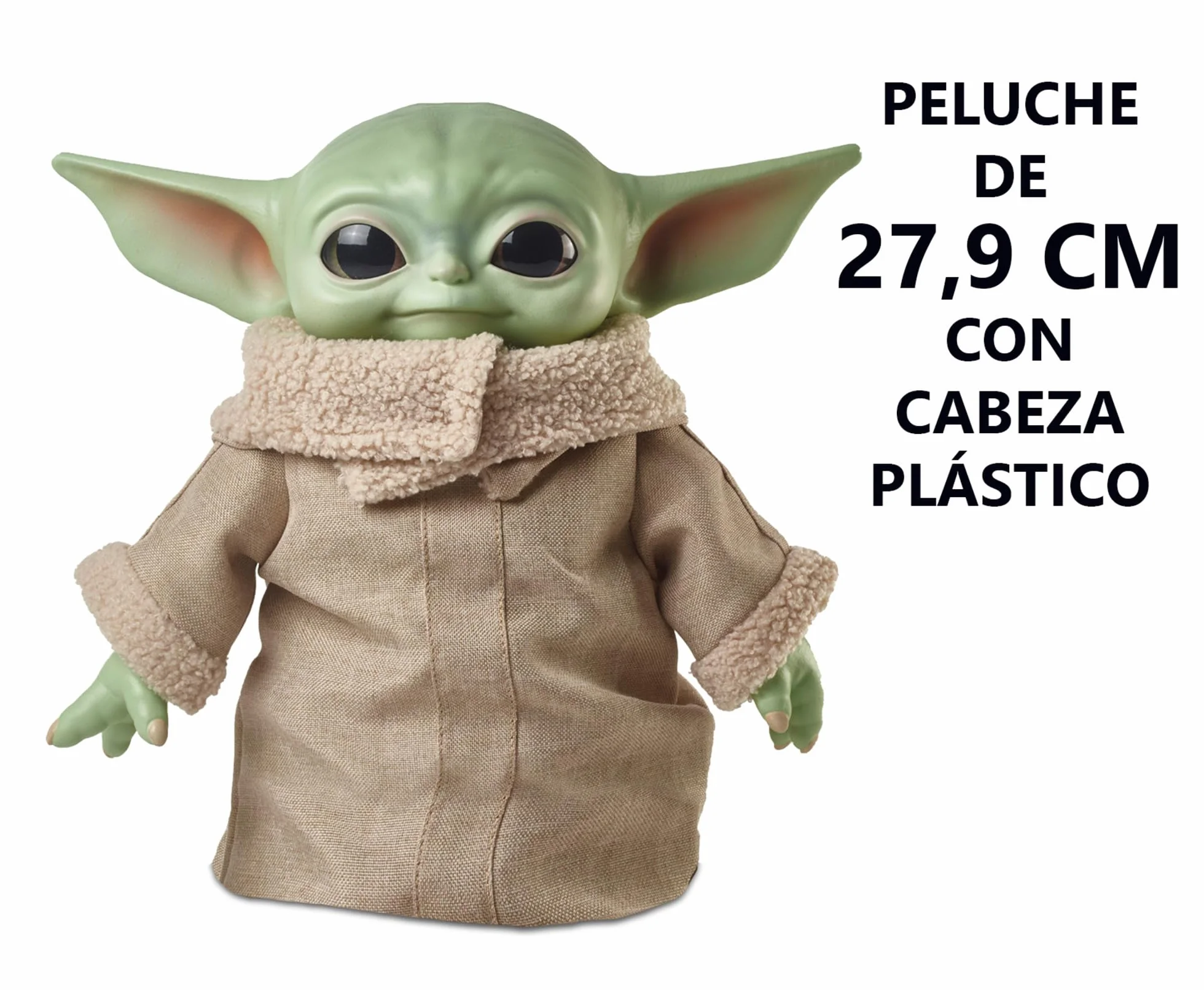 Mattel Star Wars Peluche Baby Yoda Mandaloriano 28 cm Cuerpo Blando Base Robusta GWD85