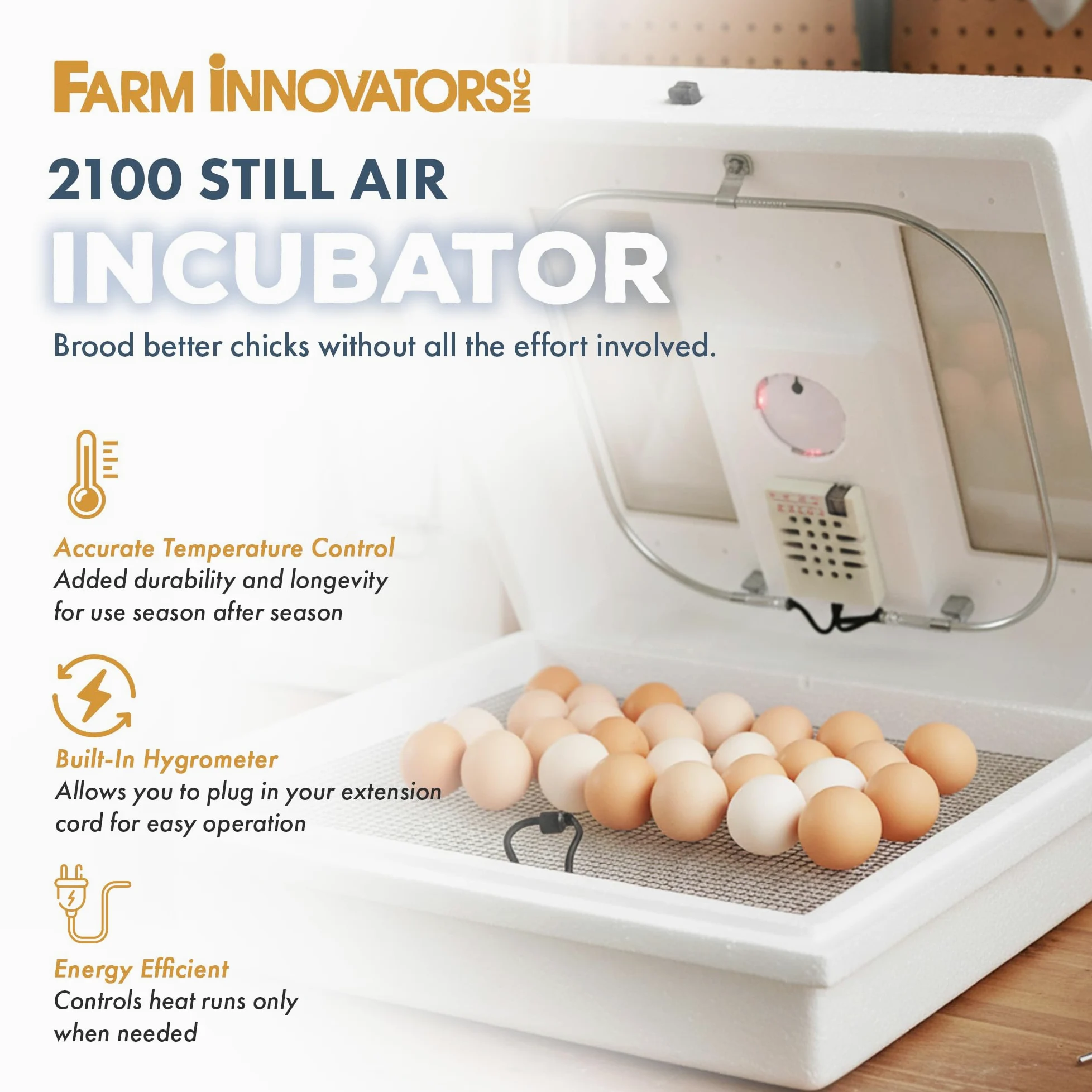 Farm Innovators Pet Products - Incubadora de Aire sin Gas Modelo 2100