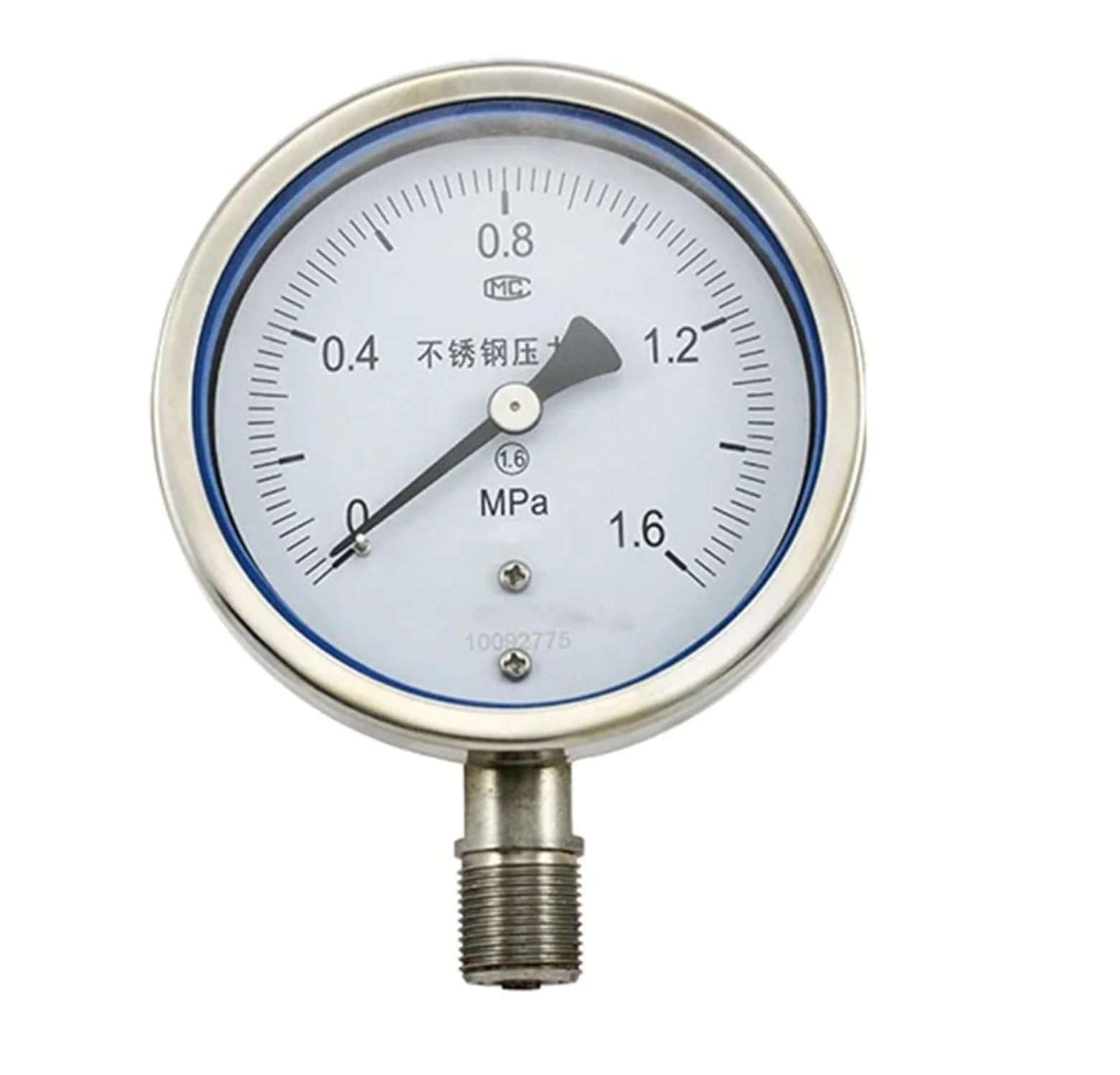 Manómetro PSI con conexión de rosca de instalación radial de 0~60Mpa y 100 mm