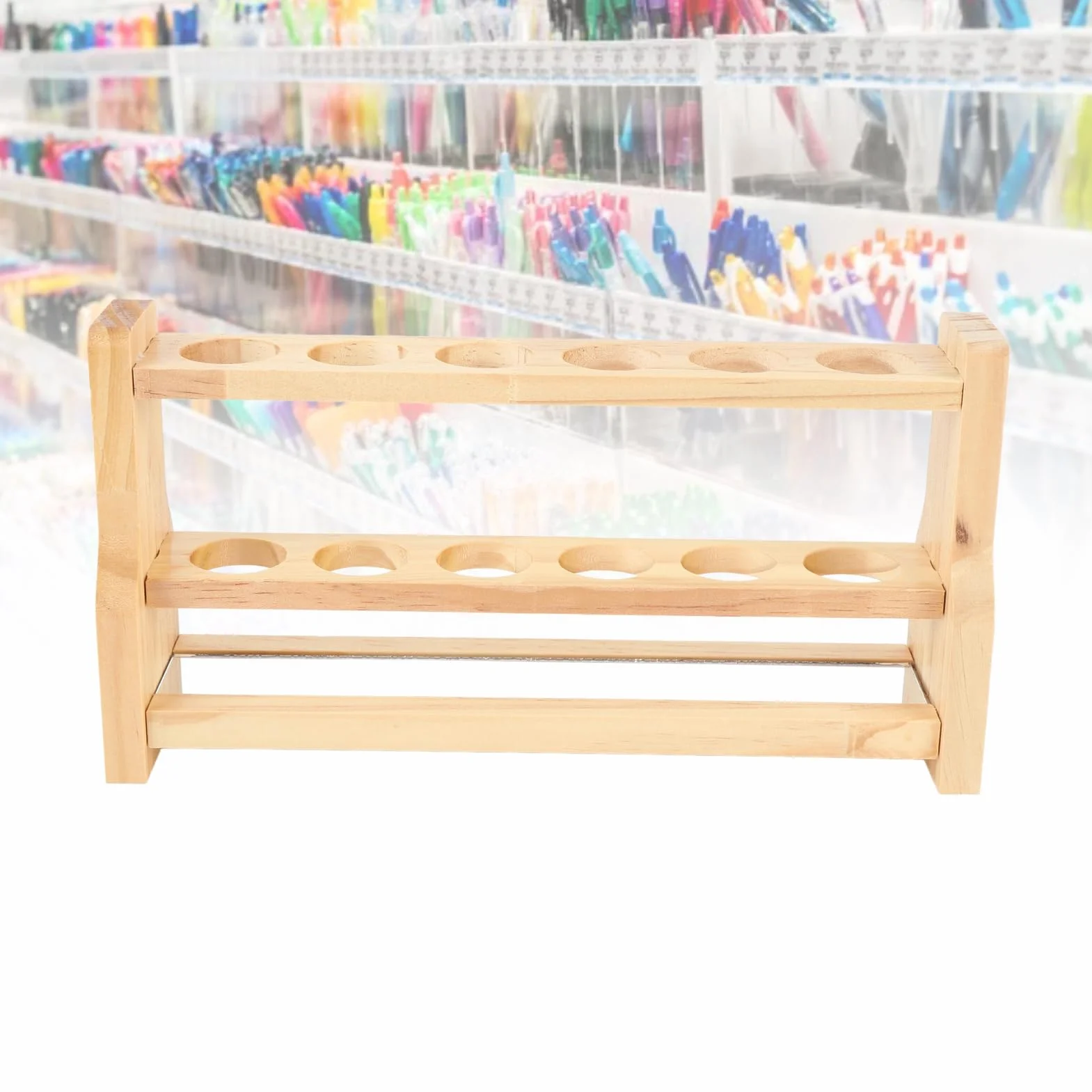 Soporte de Madera para Tubos de Ensayo 31mm Almacenamiento Científico