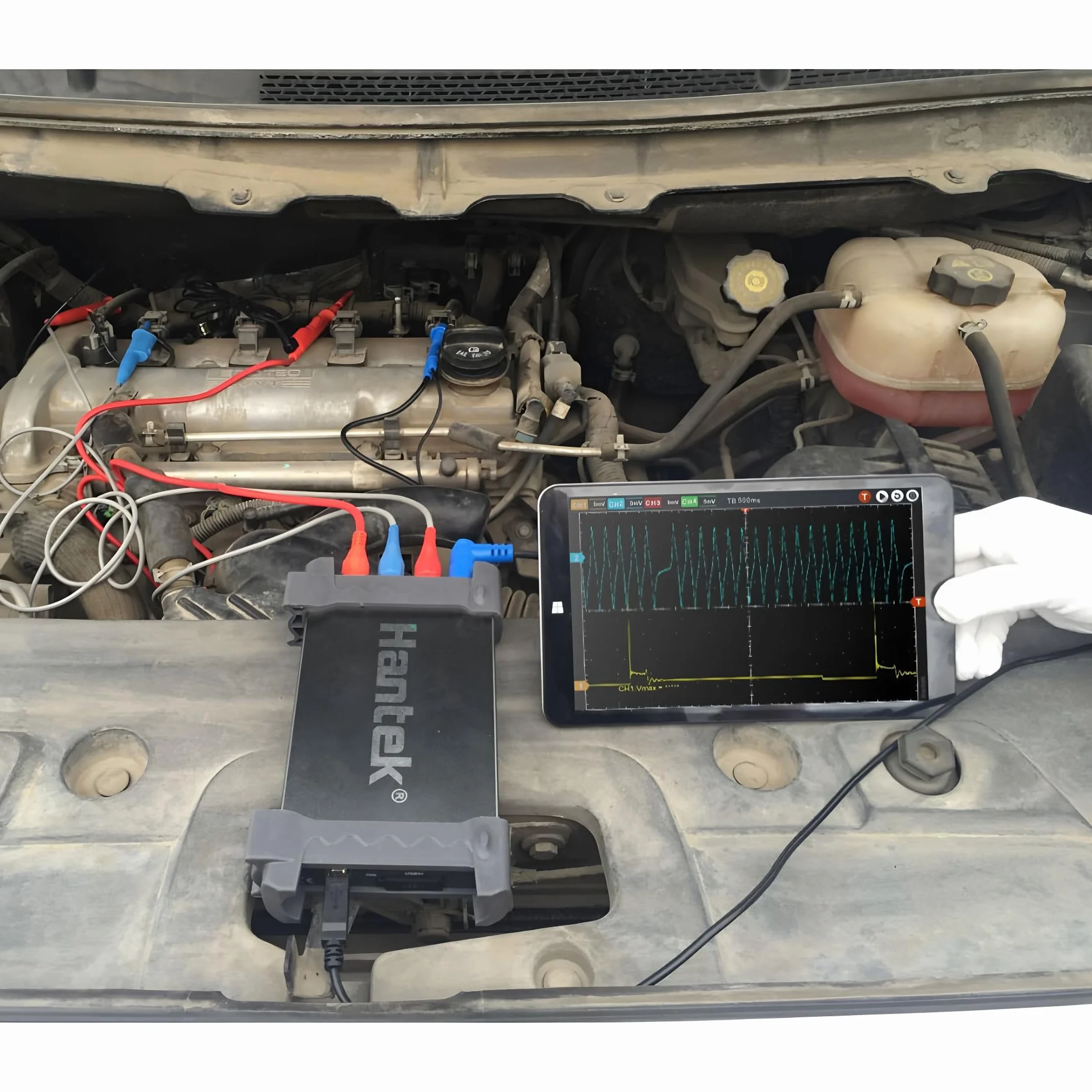 Hantek Qingdao Automotive USB/PC Osciloscopio Hantek6074BE Kit I II III IV 4 canales Osciloscopio Hantek Qingdao Automotive USB Osciloscopio 70MHz 1GSa/s (Hantek6074BE-kit II)