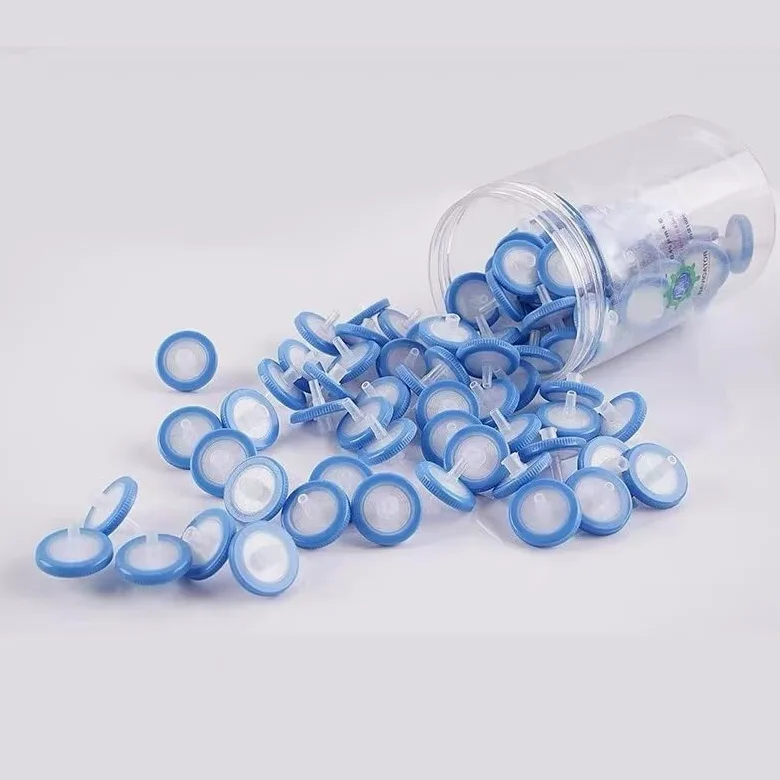 Filtro de jeringa de 13/25 mm, nailon PES PTFE MCE fibra de vidrio 0,22/0,45 μm | Filtro de laboratorio desechable de membrana múltiple for prefiltración de muestras de gas líquido(25mm 0.22um PTFE)