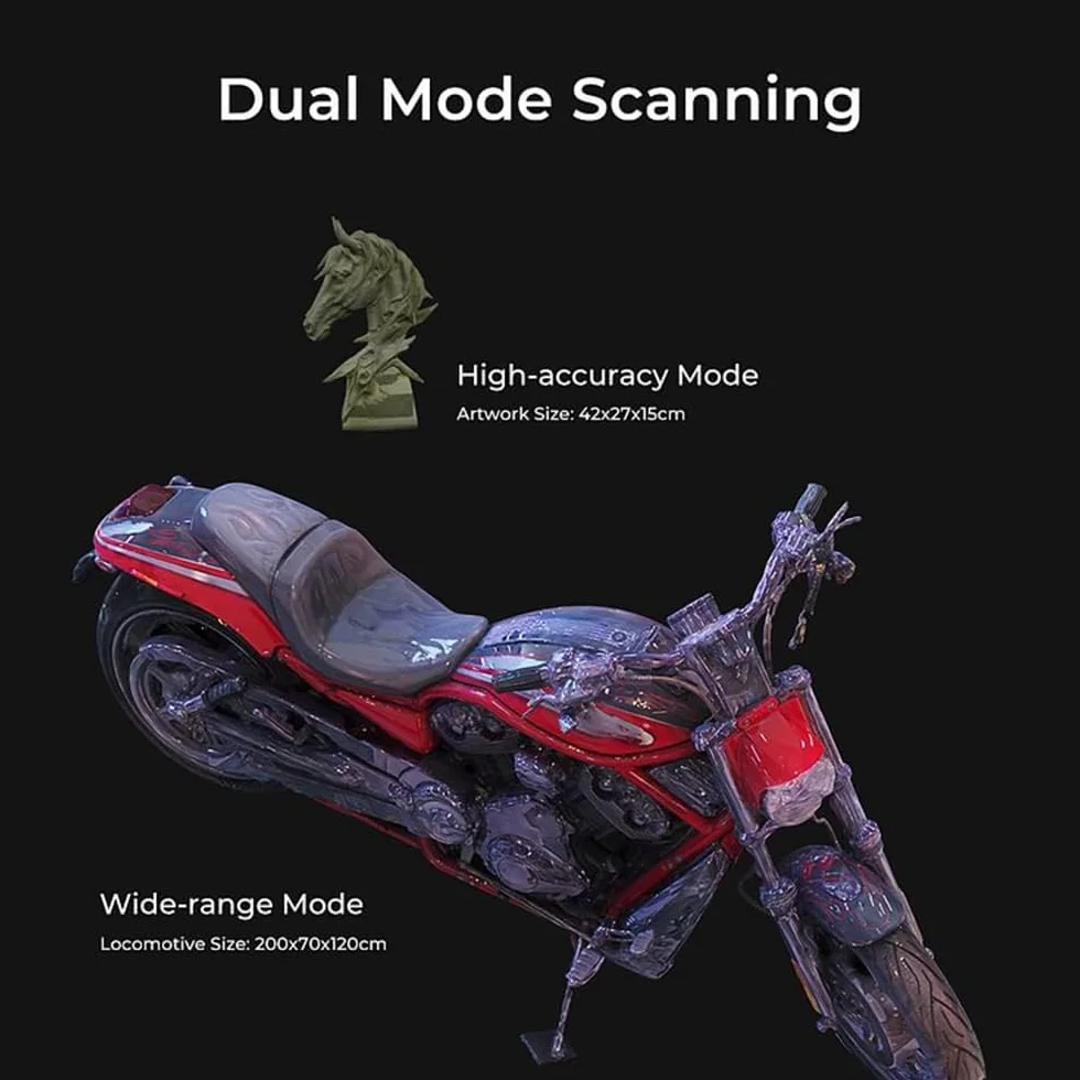 Creality CR Scan Ferret Escáner 3D para impresión 3D, Seguimiento Antivibración, Precisión de 0,1 mm, 30fps Escaneo Rápido a Todo Color, portátil escáner Zum Scannen großer und kleiner Objekte