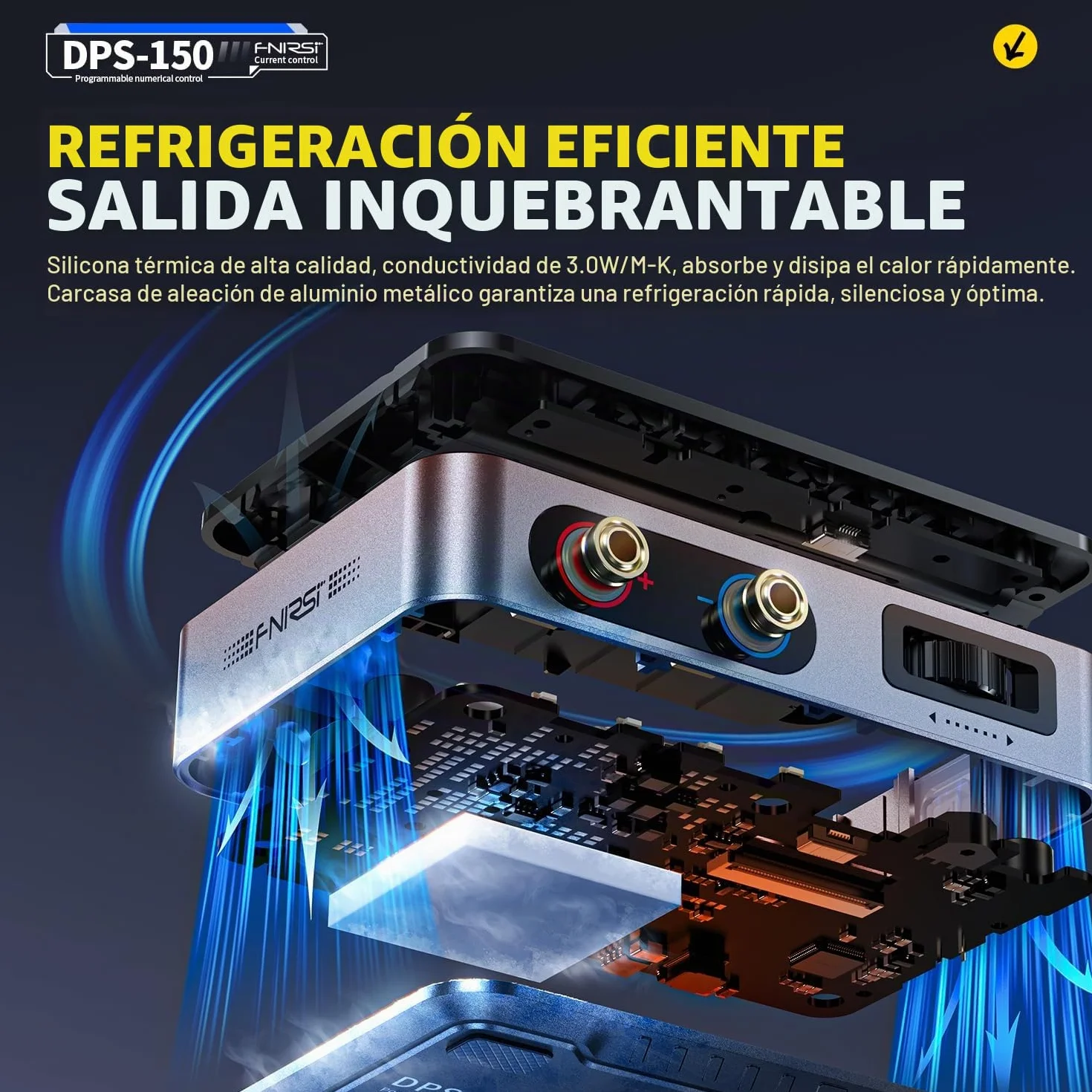 Fuente de Alimentacion Regulable,DPS-150 30V 5A CNC DC Adjustable Power Supply con 4 Dígitos IPS Display, Power Ripple <20mV PD/QC/DC Input PC programable Switching Power Supply