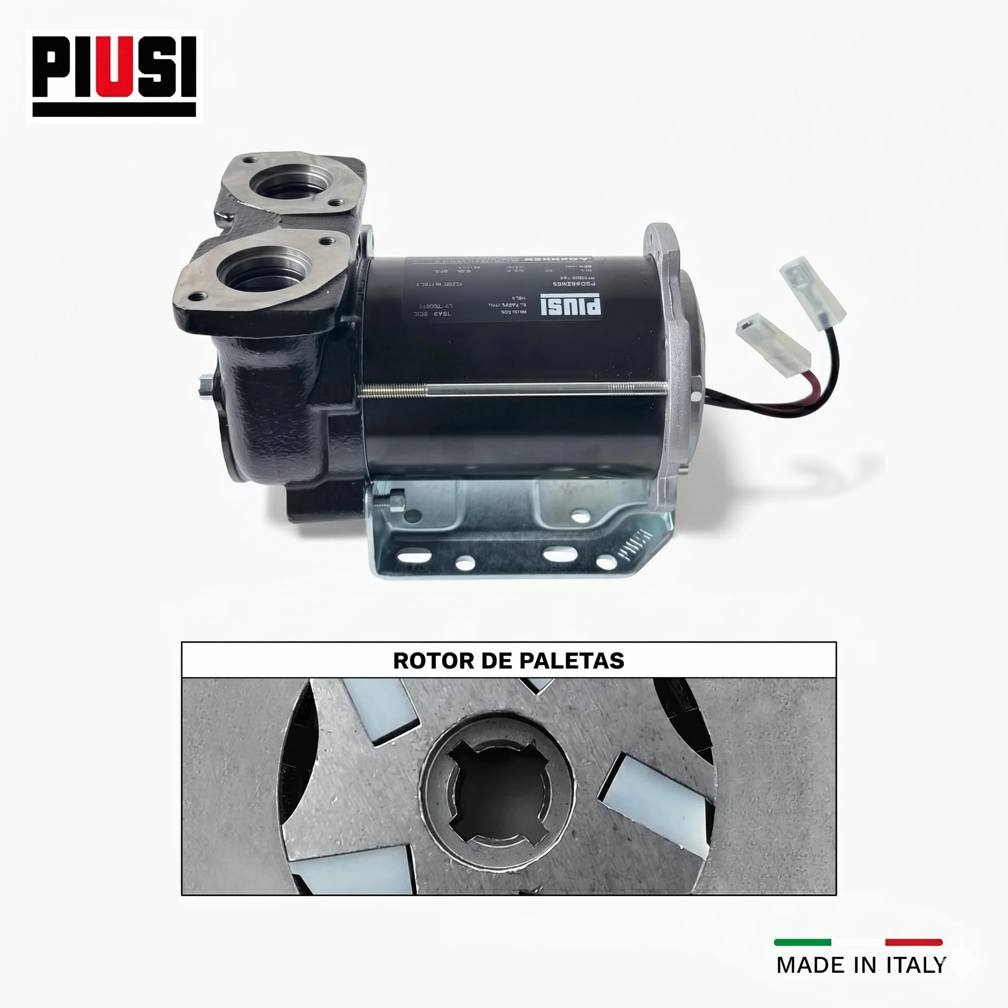 PIUSI Bomba simple para trasvase de gasóleo autocebante a paleta de 12 V, caudal 50 litros/minuto con casquillo con brida | BP3000 F00342000