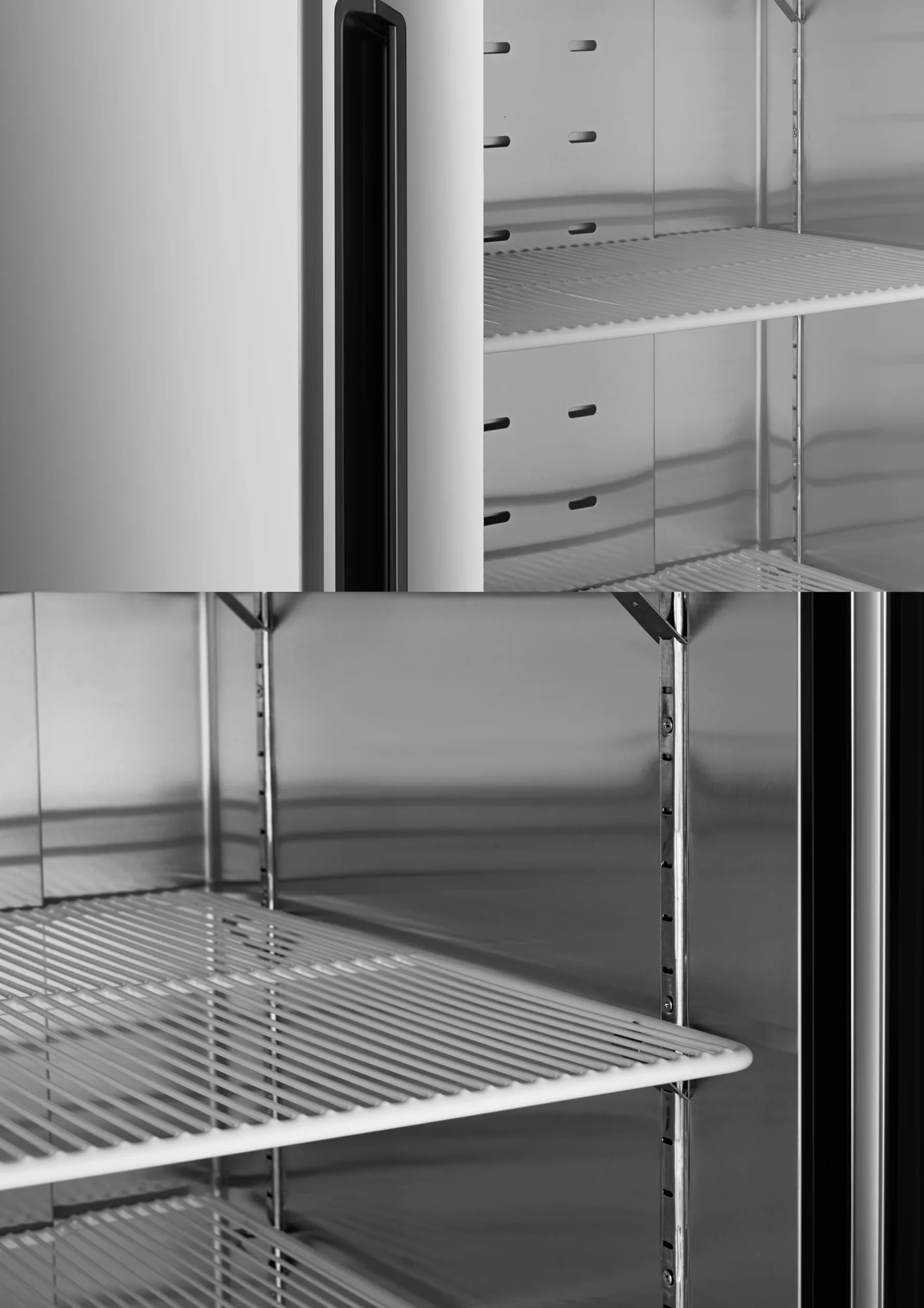 METRO Professional Congelador Vertical GFR6600SG 380 L 77.5x72x188.5 cm 5 Estantes Plata