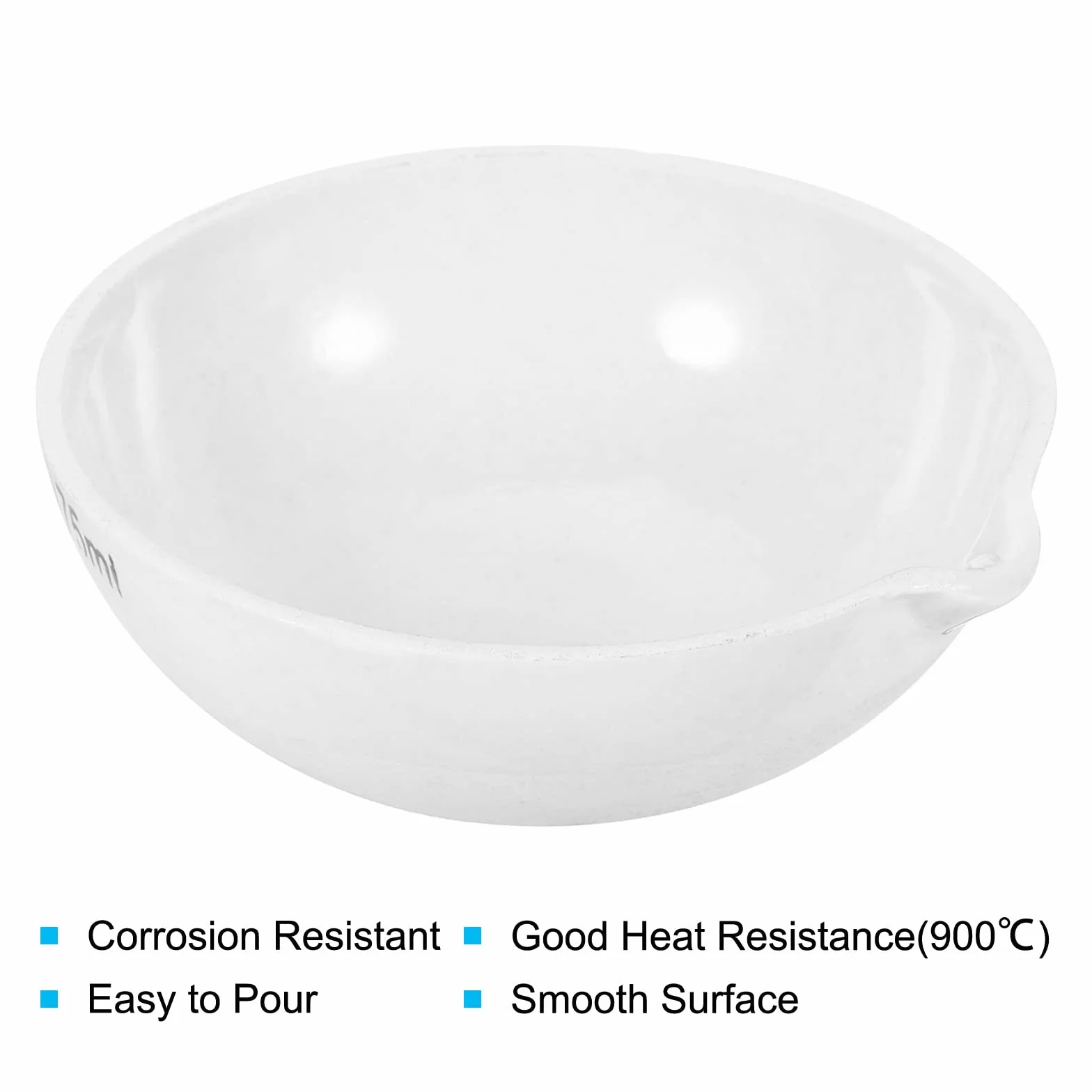 PATIKIL 75ml Porcelana Crisol Plato, 2 Paquete Cerámica Evaporación Cuenco para Derretir Fundición