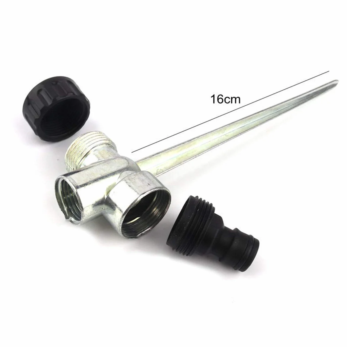 OhhGo Pinchas de metal, 3 piezas de soporte para aspersores de 1/2 pulgada para jardín, césped y sistema de riego de parque