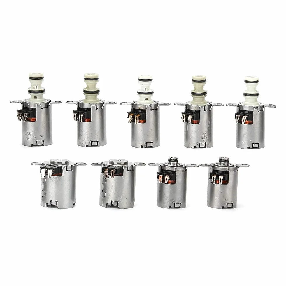 Qiilu Válvula solenoide de transmisión de 9 Piezas, Kit de solenoide de transmisión MPS6 6DCT450 de 6 velocidades Apto para Focus/C-MAX/Galaxy//Mondeo