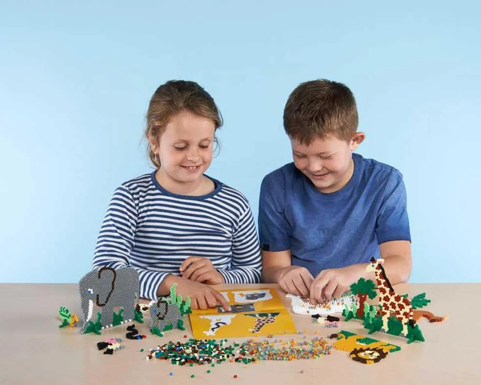 HAMA Bolsa de perlas de fusión 1000 cuentas midi para manualidades mosaicos niños 5+ Light Blue