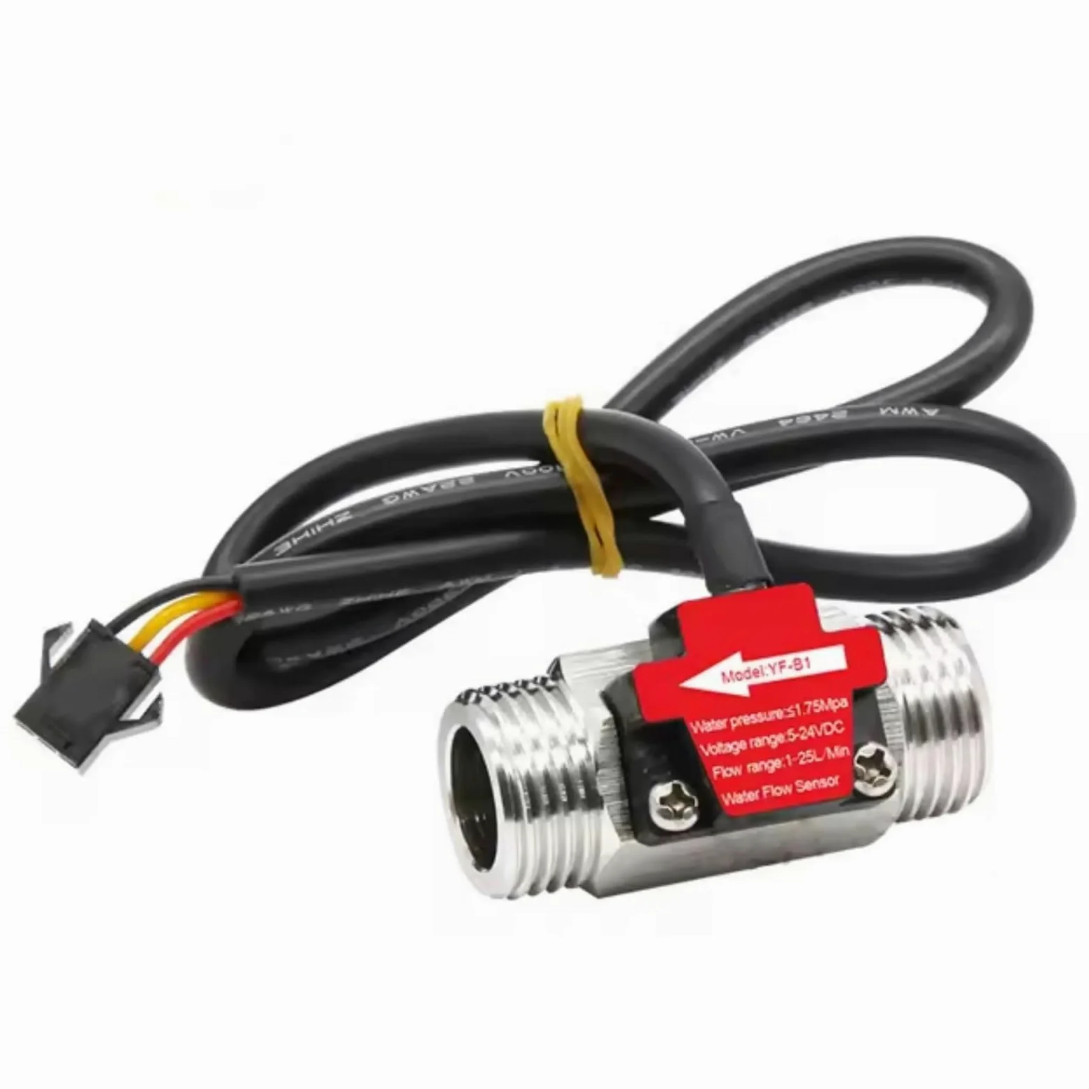 Sensor de flujo de agua de acero inoxidable de 1,27 cm, 1,75 MPa DC3,5 ~ 24 V NPN, sensor de interruptor de flujo de turbina