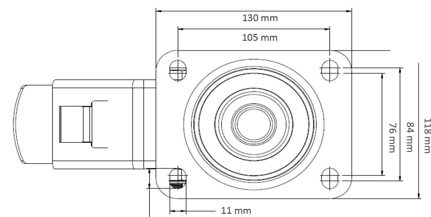 Ruedas giratorias de 125 mm, ruedas de aluminio, poliuretano, diámetro de 125 mm, carga pesada, rodamientos de bolas dobles, carga dinámica de 500 kg (juego de 4 unidades con 2-2 bloqueos)