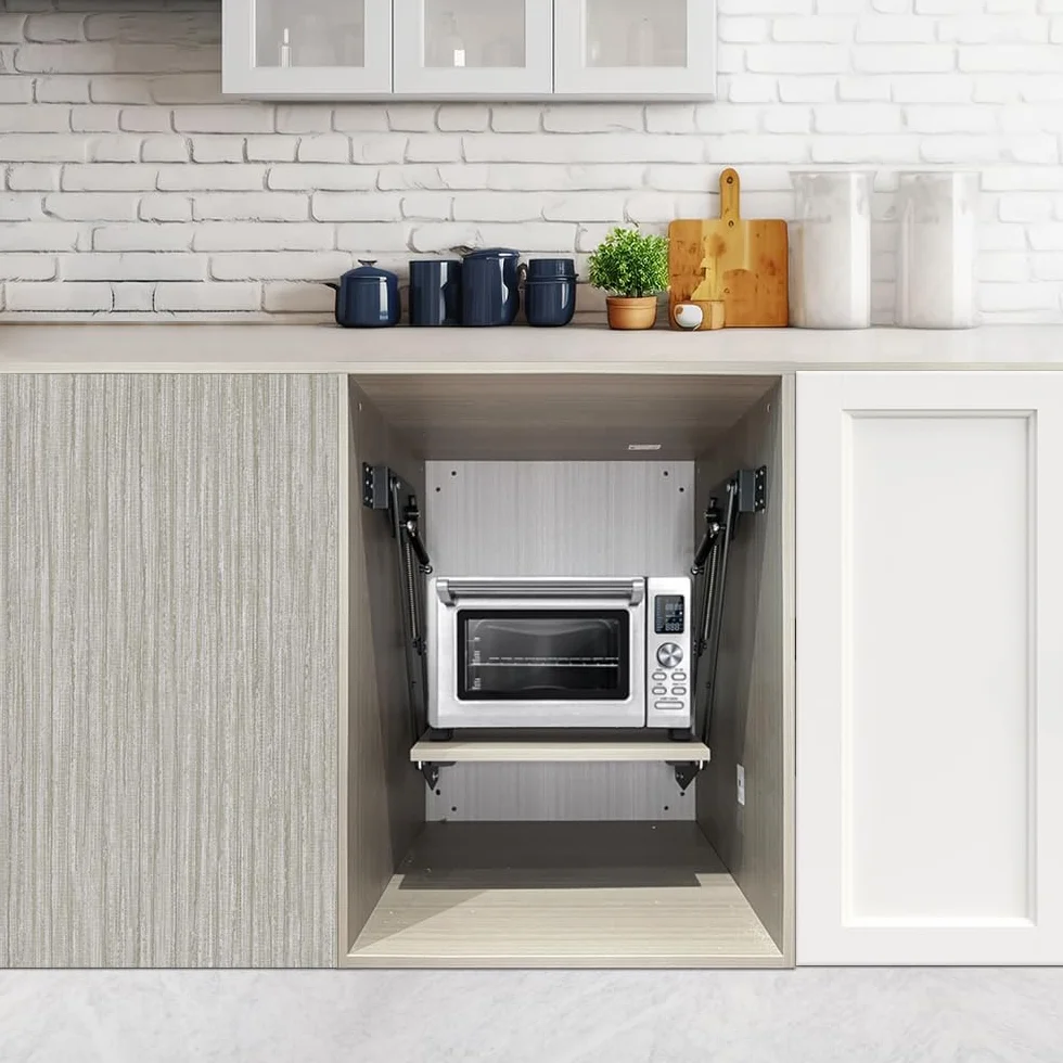 Elevador mezclador para gabinete, elevador de electrodomésticos para gabinete, sistema de elevación de almacenamiento de electrodomésticos de cocina resistente, con mecanismo de bloqueo, carga máxima