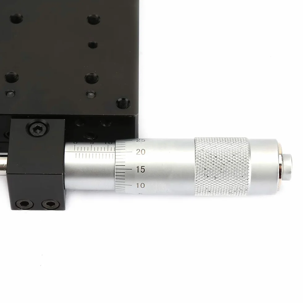 SEMX80-AS Etapas lineales de precisión rodillos cruzados 80x80 mm Micrómetro Manual Ajuste fino