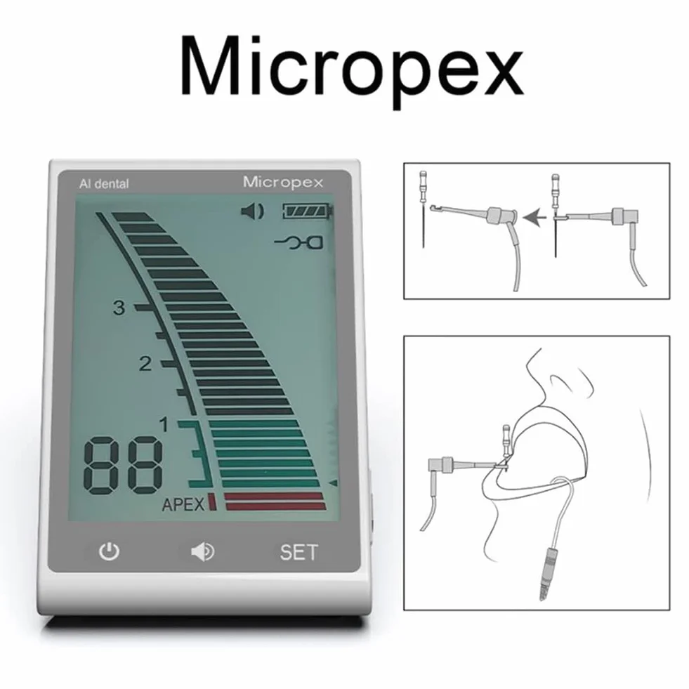iksvmsis Localizador De Apices Endodoncia, Instrumento De Medición del Conducto, Buscador De Conducto Radicular con La Imagen Clara, Equipo De Laboratorio Localizador De Ápice