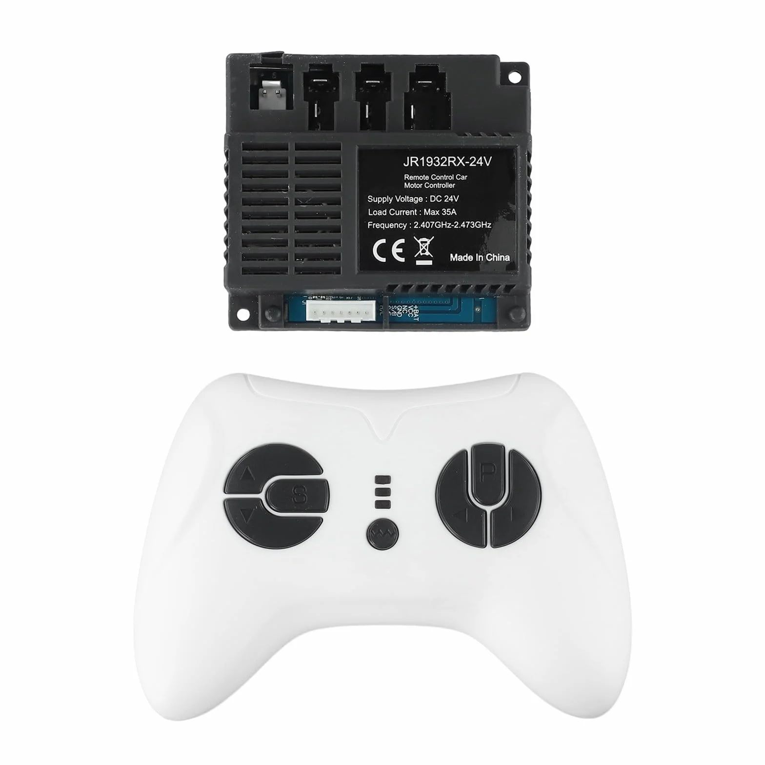 Receptor 24 V Jr1932Rx-24 V 7 pines para coche eléctrico Unidad de control remoto 2.4G Módulo de repuesto compatible con vehículos de paseo para niños
