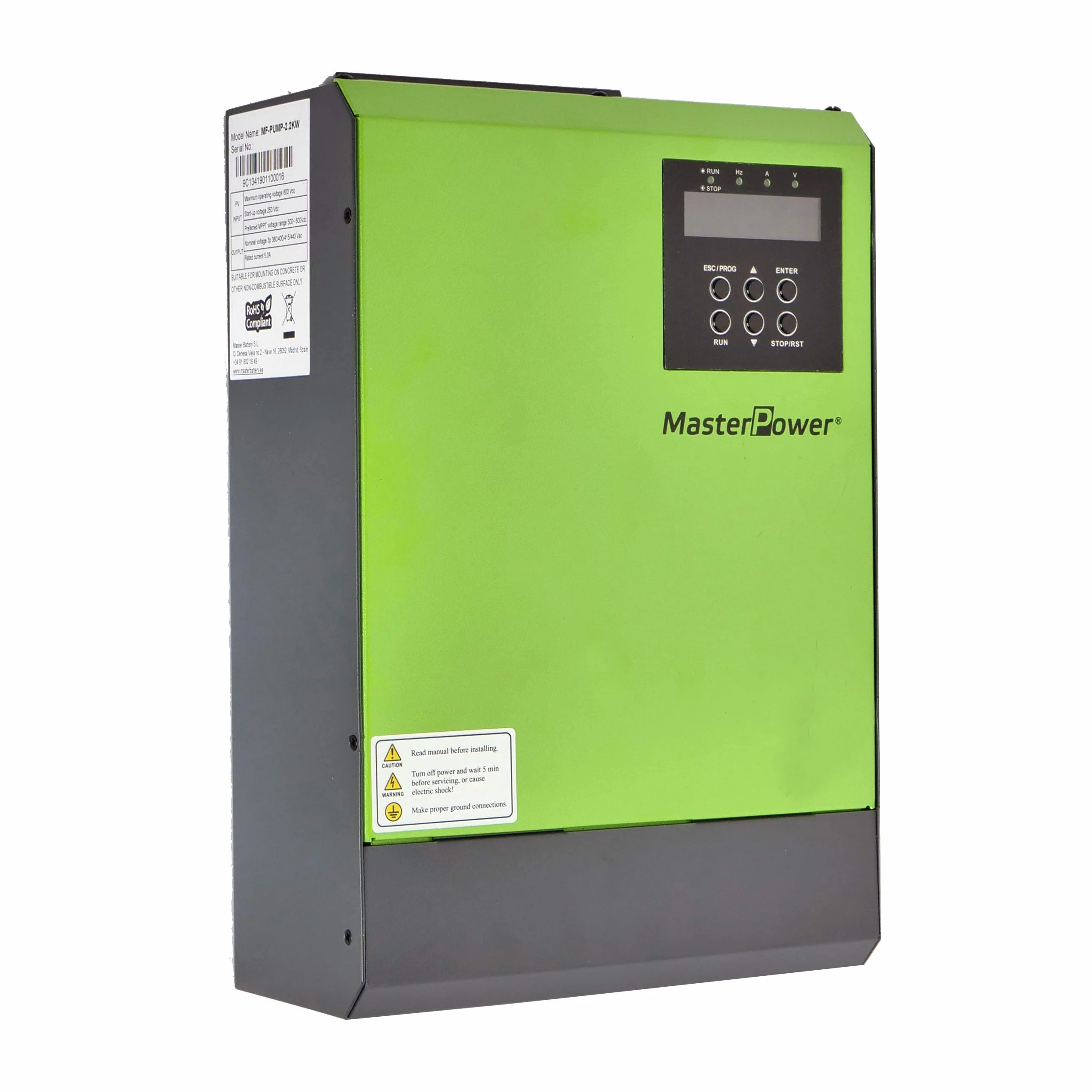Master U-Power MF-Pump-2.2KW/LS Inversor Bombeo Solar Omega 2.2Kw LS Monofasico