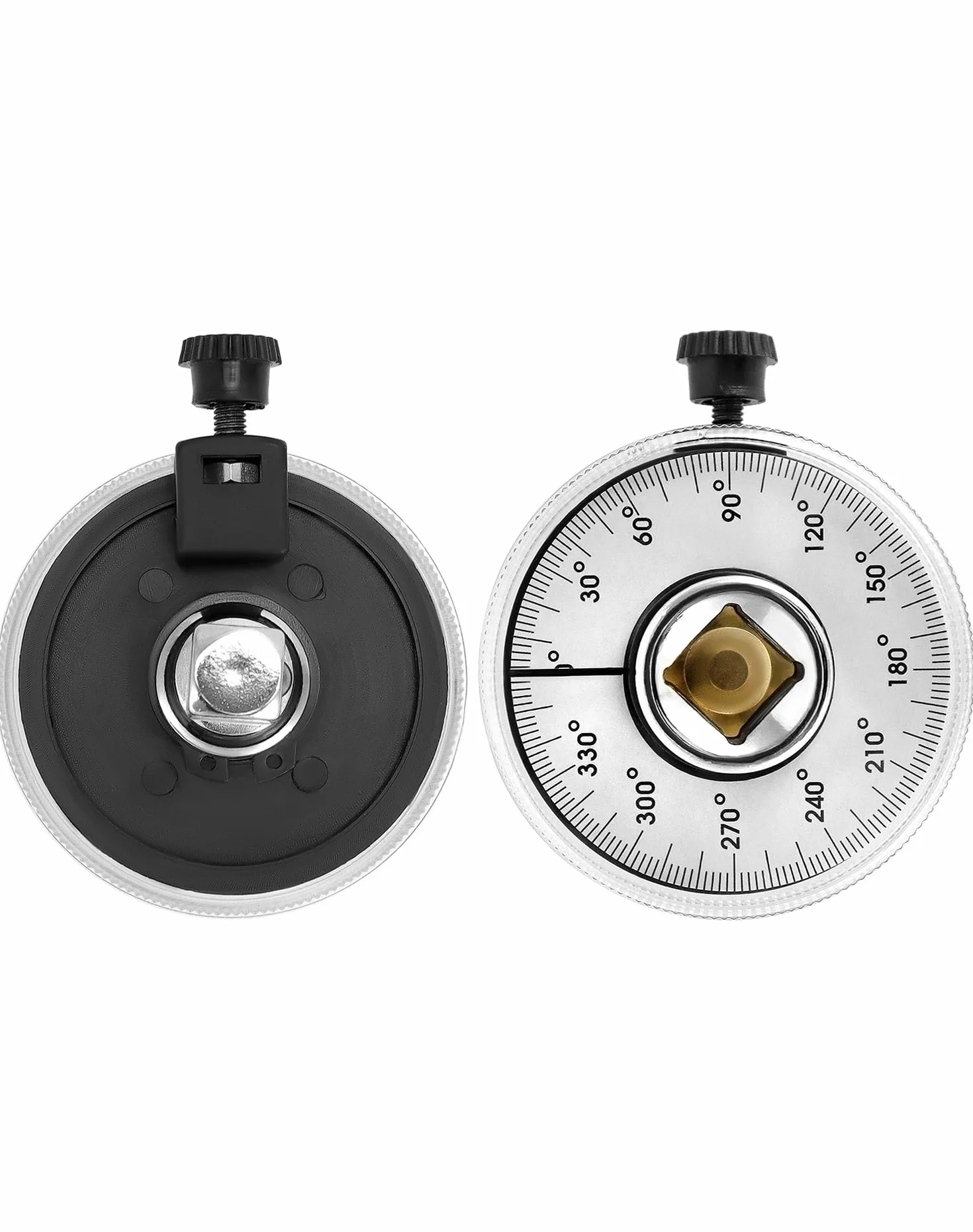 QWORK Medidor ángulo de torque 1/2" (12,5 mm) 360 grados para mecánicos automotrices
