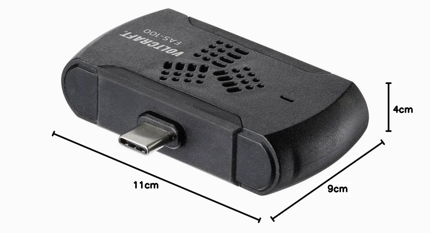 Medidor de formaldehído VOLTCRAFT FAS-100 Partículas de aire con interfaz USB