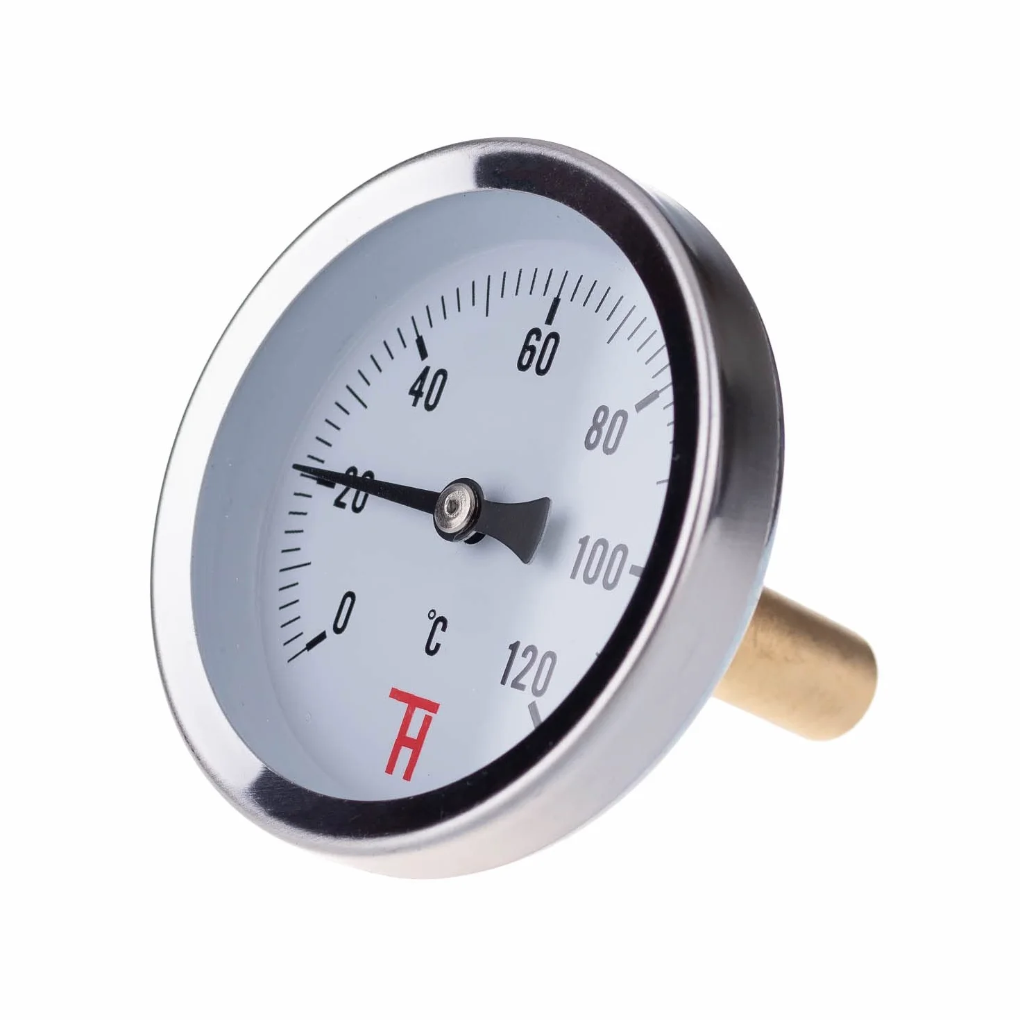 Termómetro analógico calefacción 0-120°C G1/2 63 mm ETR