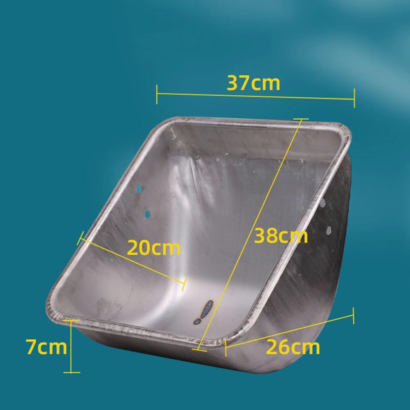 Comedero para Cerdos de Acero Inoxidable con Diseño de Doble Fijación Y Distribución Eficiente Recipiente para Alimentación de Cerdas Fácil de Limpiar, Regular Grueso