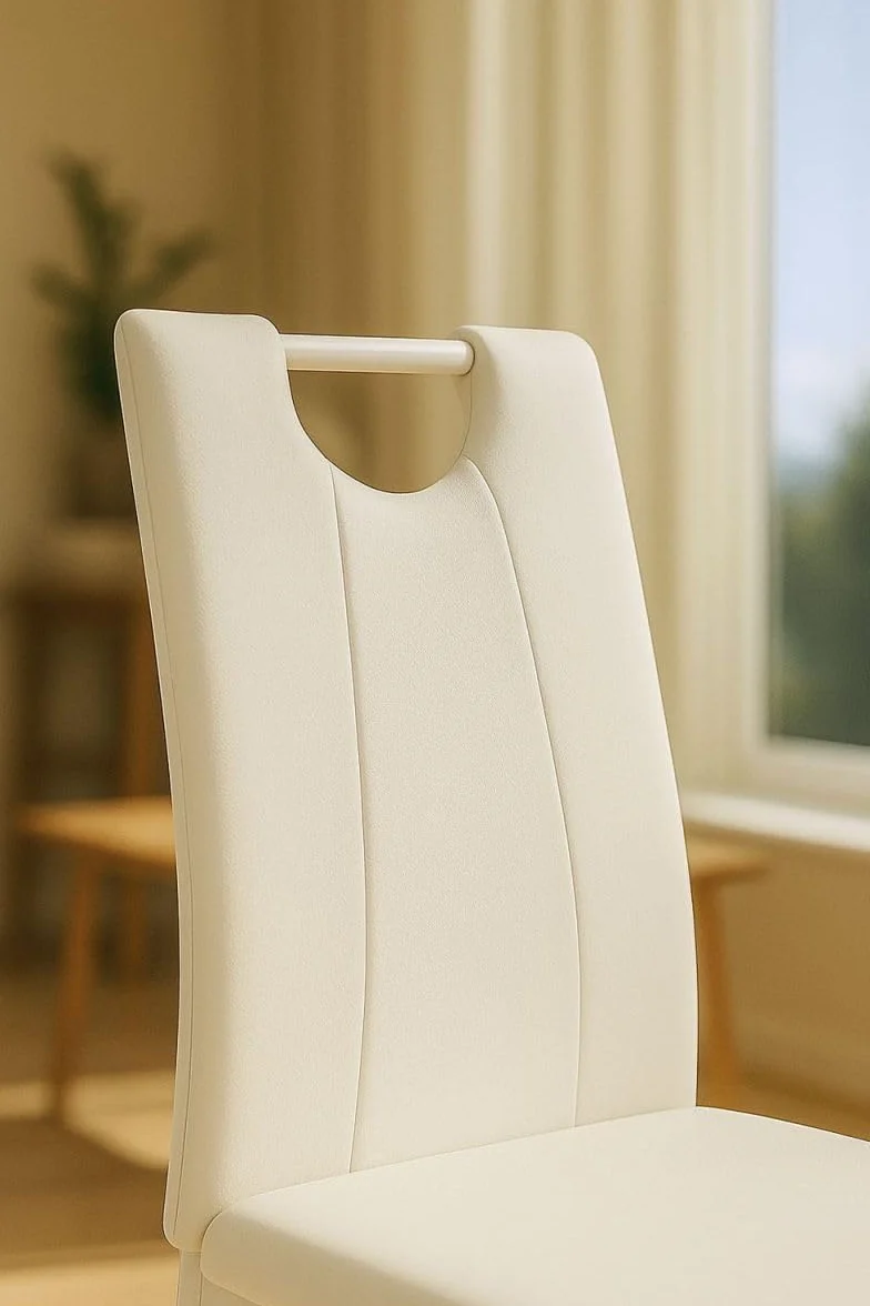 Regalos Miguel - Sillas Comedor - Pack 4 Sillas Risol Polipiel - Blanco