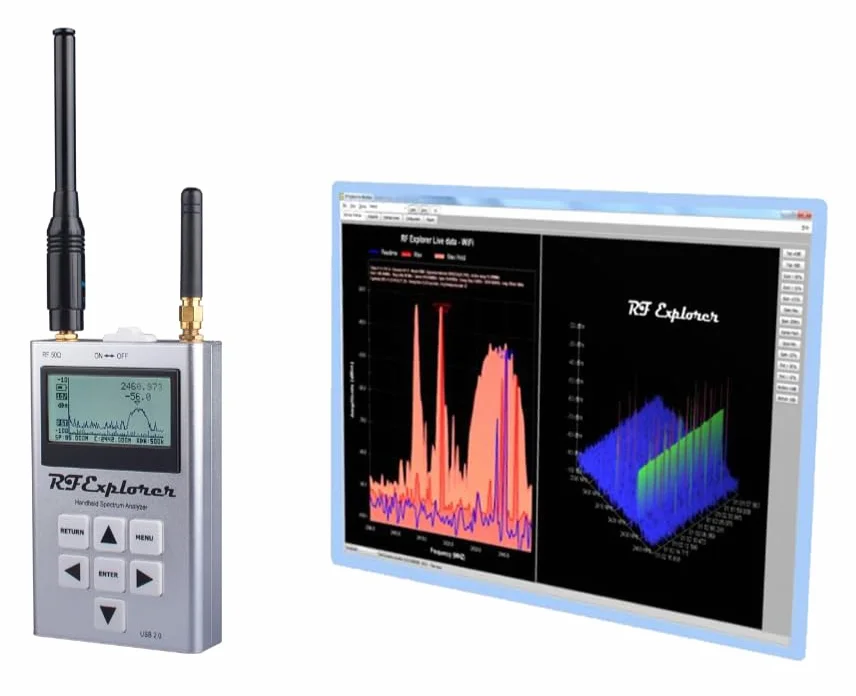 RF Explorer ISM Combo y Analizador de Espectro Portátil 240-960 MHz y 2,35-2,55 GHz