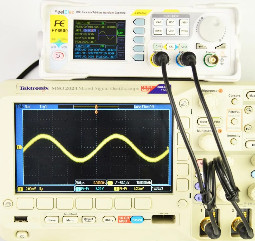FY6900 20/30/40/50/60/80/100MHz DDS Function Signal Generator Dual-CH Arbitrary Waveform Generator Source Frequency Counter(FY6900 30M)
