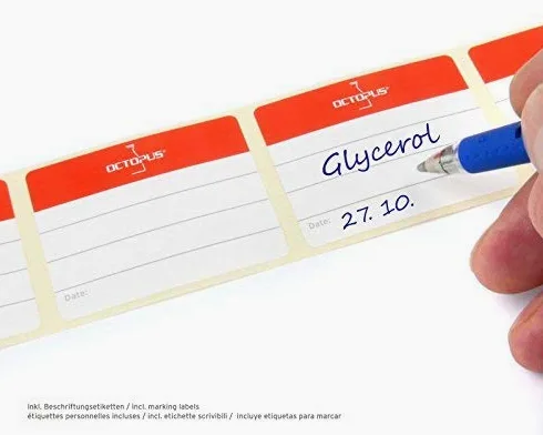 10 x 5 frascos botellas de LDPE con rosca de, química kalien Botella, laboratorio con tapa como recipiente de almacenamiento para laboratorio, cocina o Hobby, plástico, transparente, 10x 2000 ml