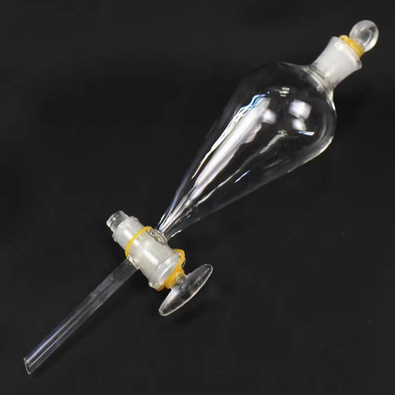 Embudo separador de vidrio de 60mL a 2000mL con tapón de vidrio, grifo de tornillo, embudo separador, cristalería de laboratorio(500mL)