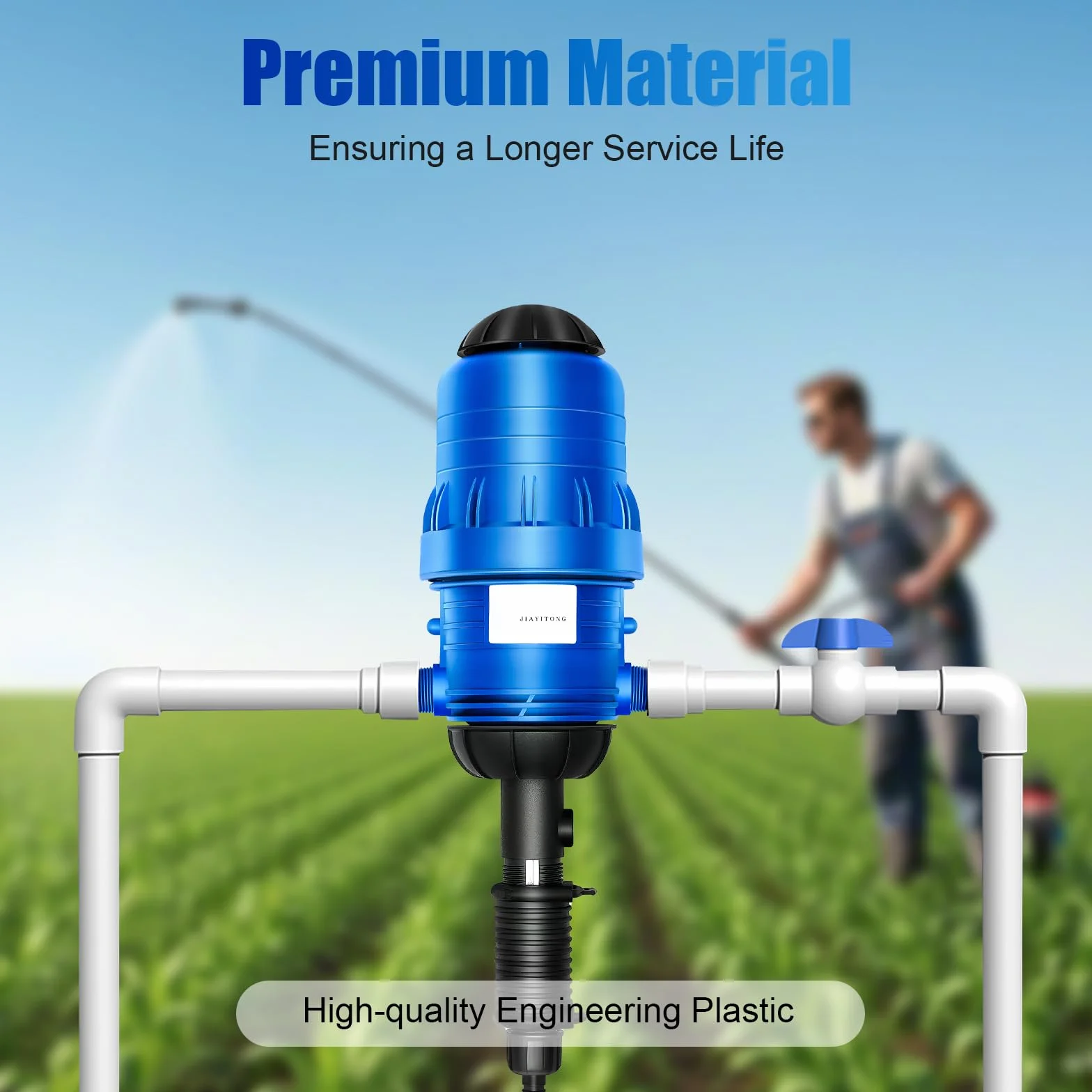 Inyector de fertilizantes químico líquido ajustable, bomba de dosificación para riego por goteo y dispensación de 0,4-4% para agricultura, jardín y ganadería