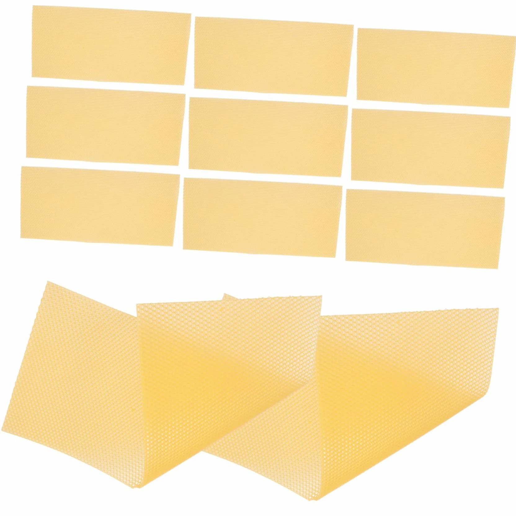 VANZACK 30 Láminas Base de Panal de Abejas de Cera Natural para Apicultura, Alta Producción y Rápida Formación de Colmena, Color Amarillo, Ideales para Manualidades y Fabricación de Velas