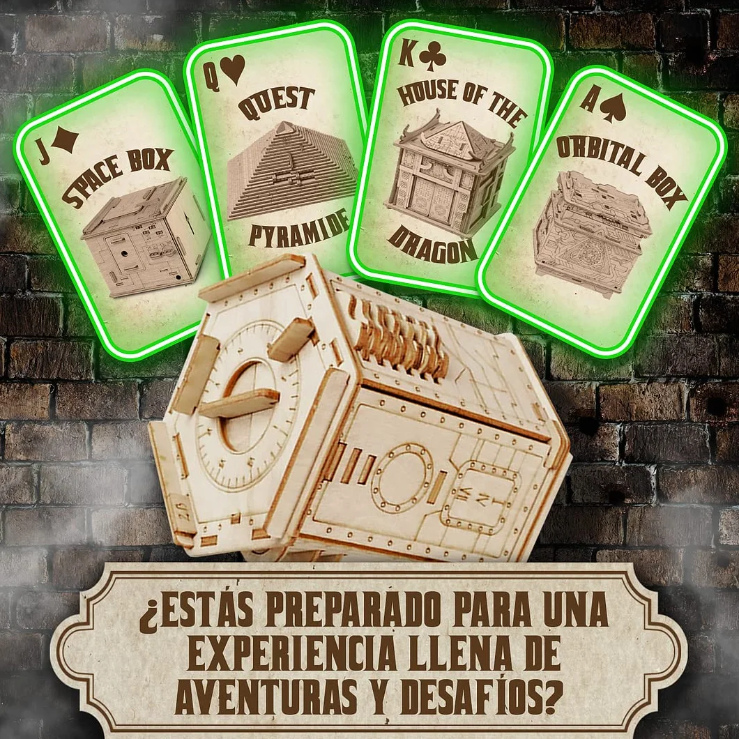 ESC WELT Fort Knox Caja Rompecabezas de Madera con Compartimentos Ocultos