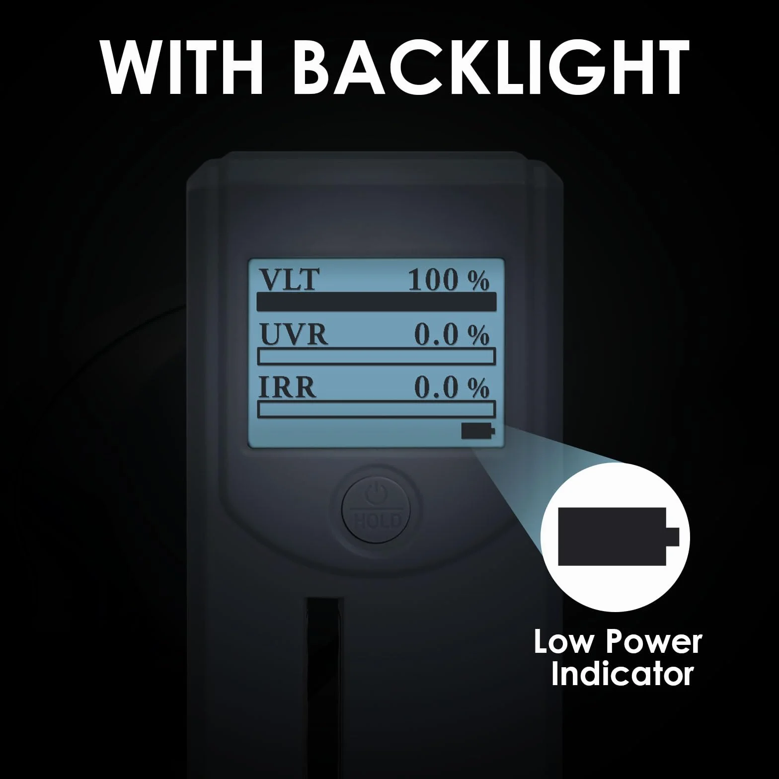Medidor de tintado portátil calibración automática medición VL UV IR transmisión película solar