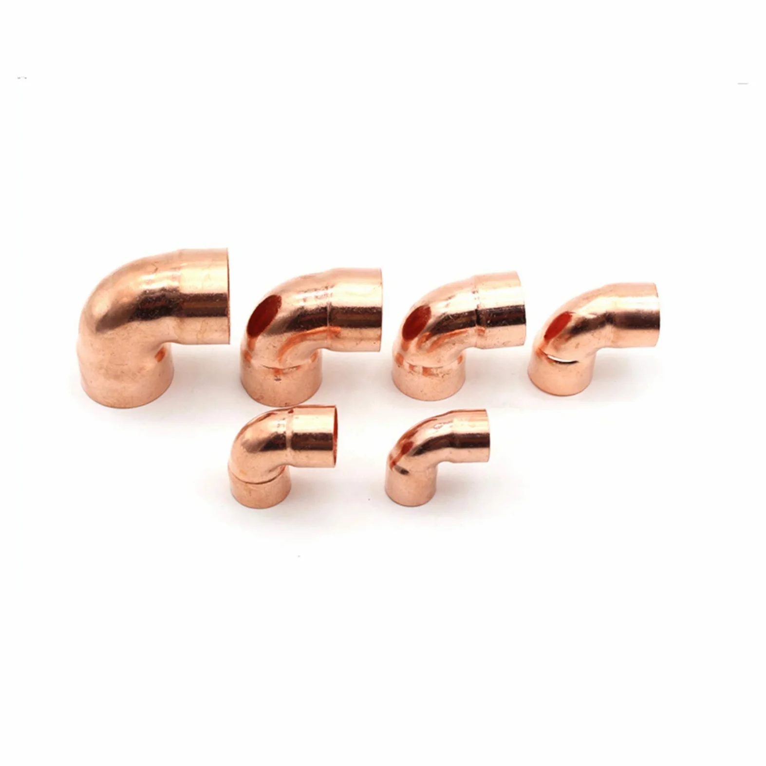 Pipe Fittings 19mm Inner Diameter 99.9% Copper End Feeding Solder 90 Degree Elbow Pipe Installation Joint for Air Conditioning (Color : ID 92mm Wall 2.3mm) Brass Hose