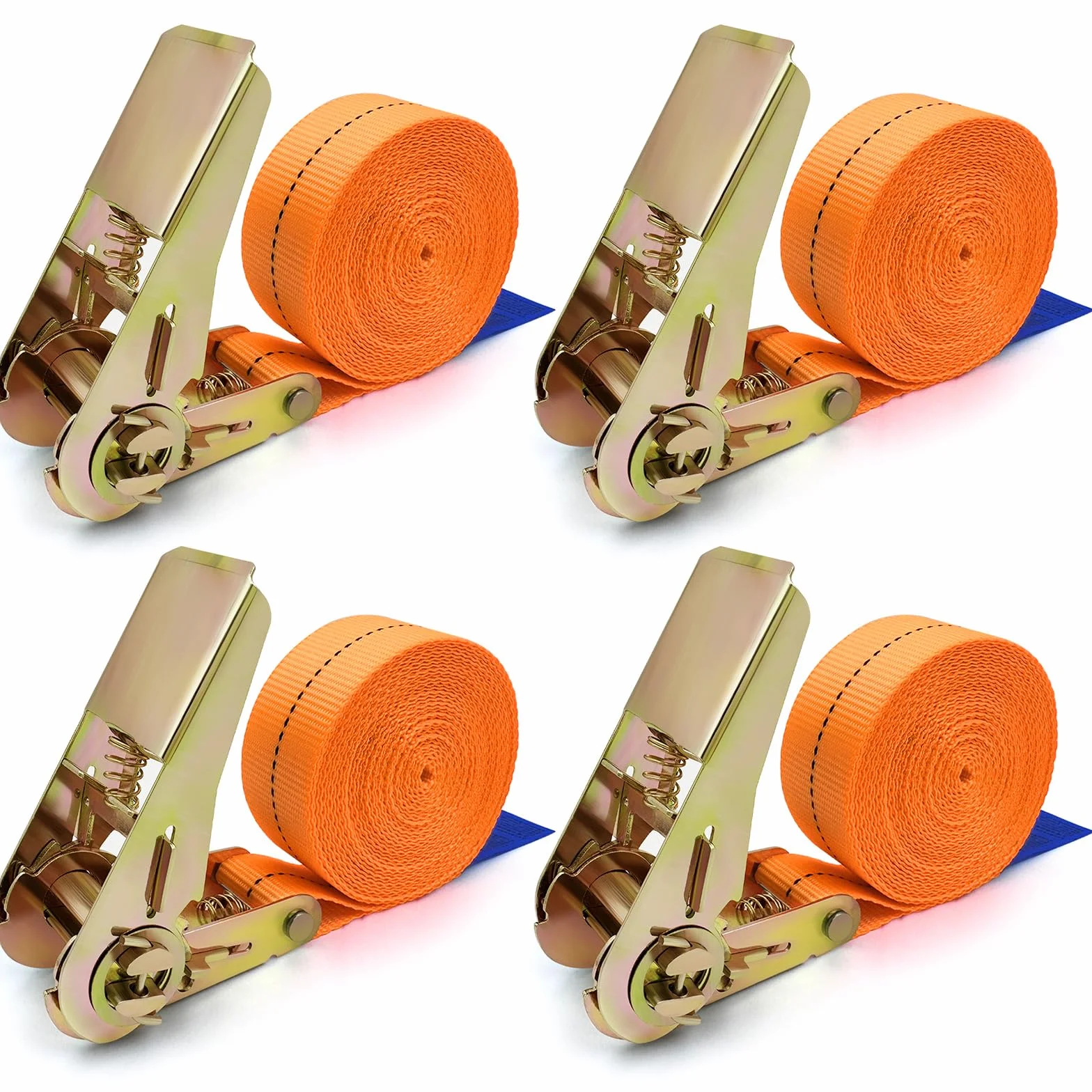 Correas De Trinquete 6m x 25mm Capacidad De Carga 800kg Tensor De Carraca Naranja