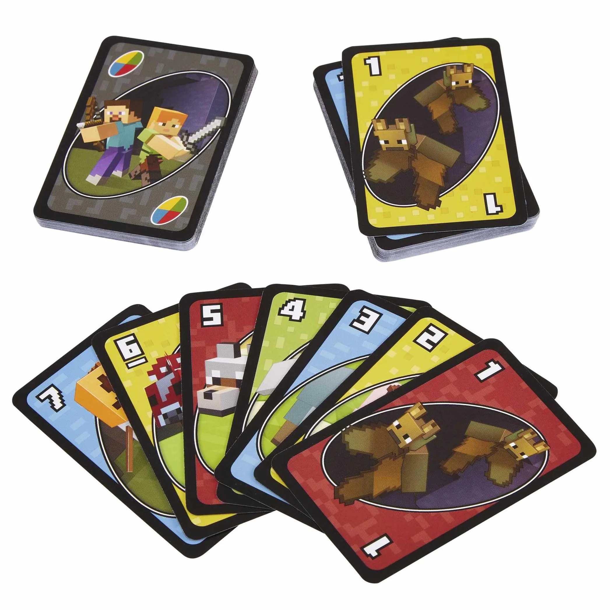Mattel Games UNO Minecraft Juego de Cartas para Niños 7+ Años